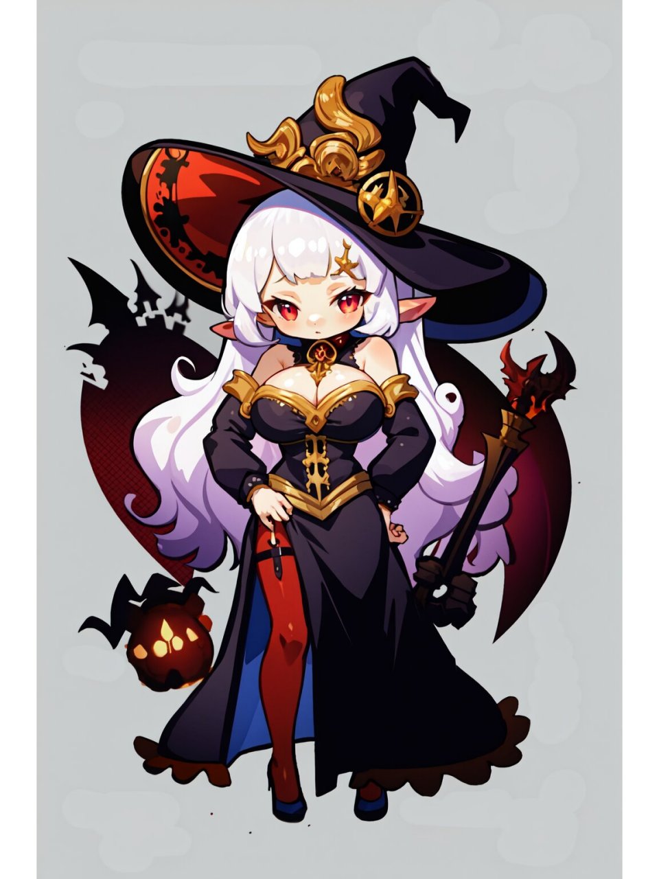 萌萌小魔女 小魔女帽子真不错 lora污染有点严重,有时间继续优化下