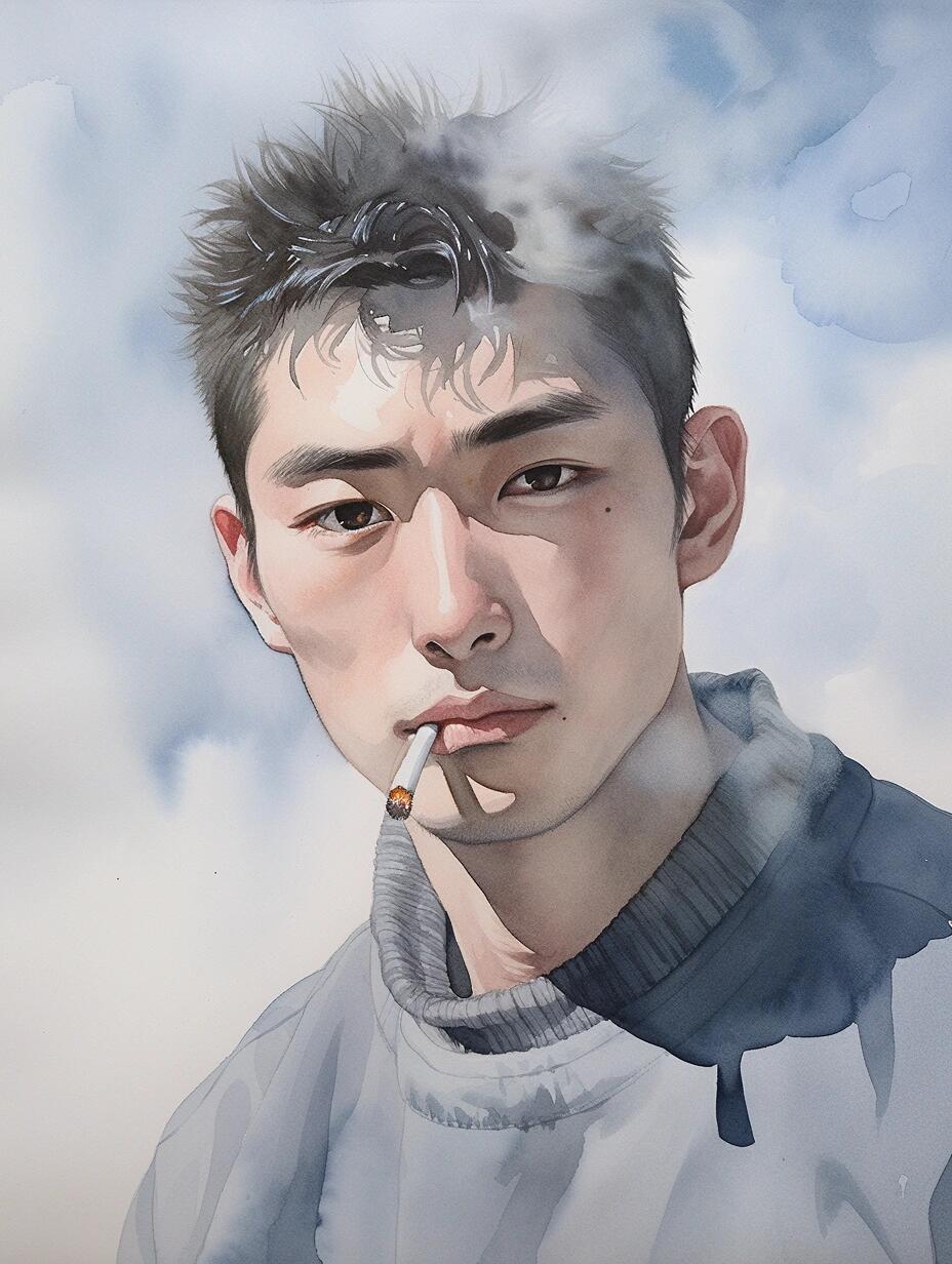 治愈系头像|抽烟的大叔