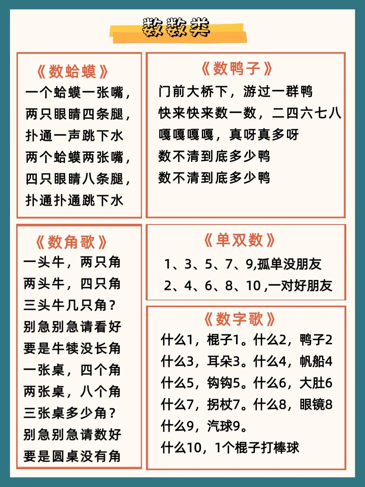 66首早教数字儿歌