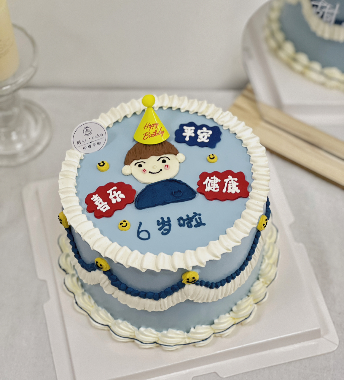 5岁6岁手绘可爱男孩蛋糕|小男孩生日蛋糕 6岁男孩生日蛋糕|5岁6岁小