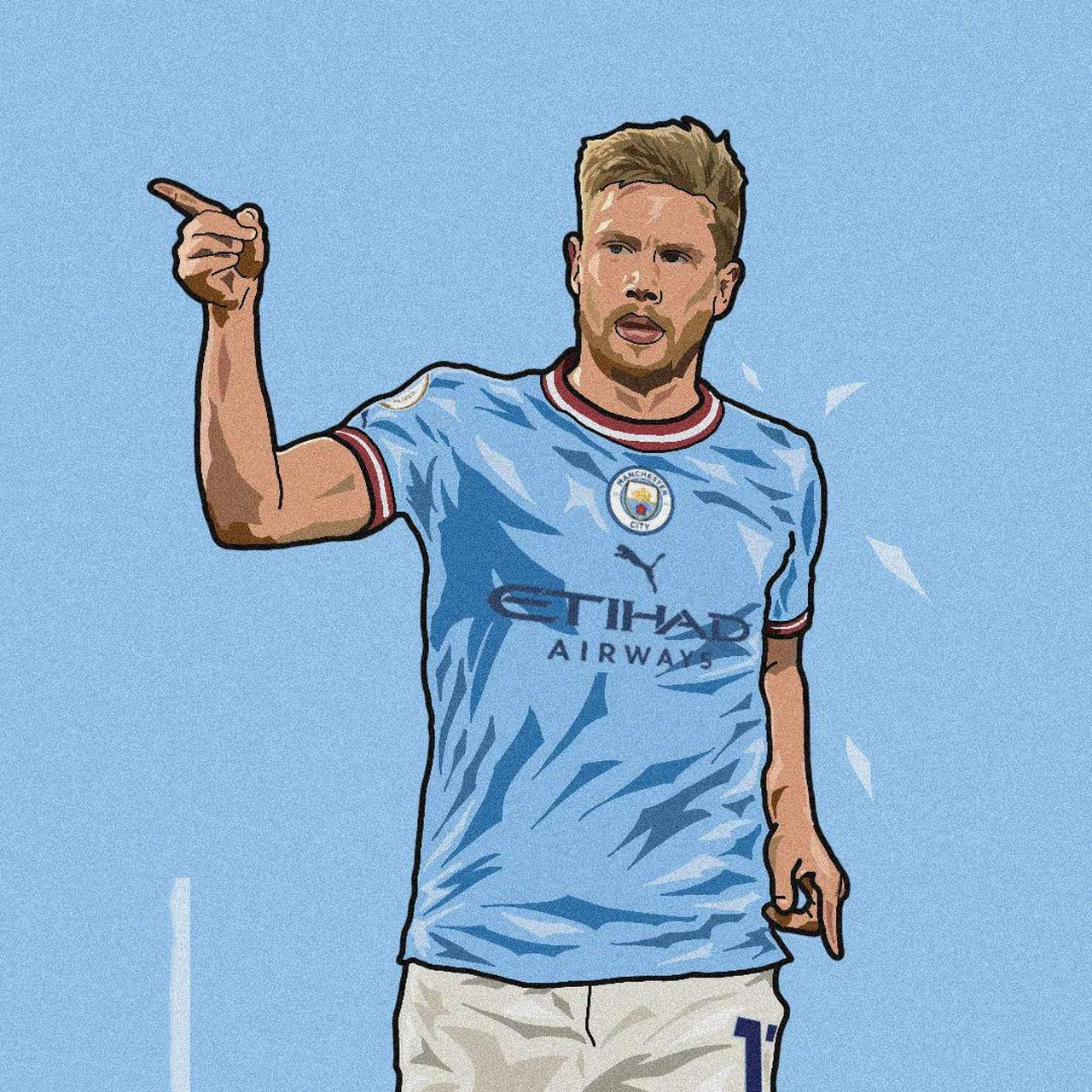 曼城|曼城球员动漫照 适合做头像  适合头像和壁纸诶