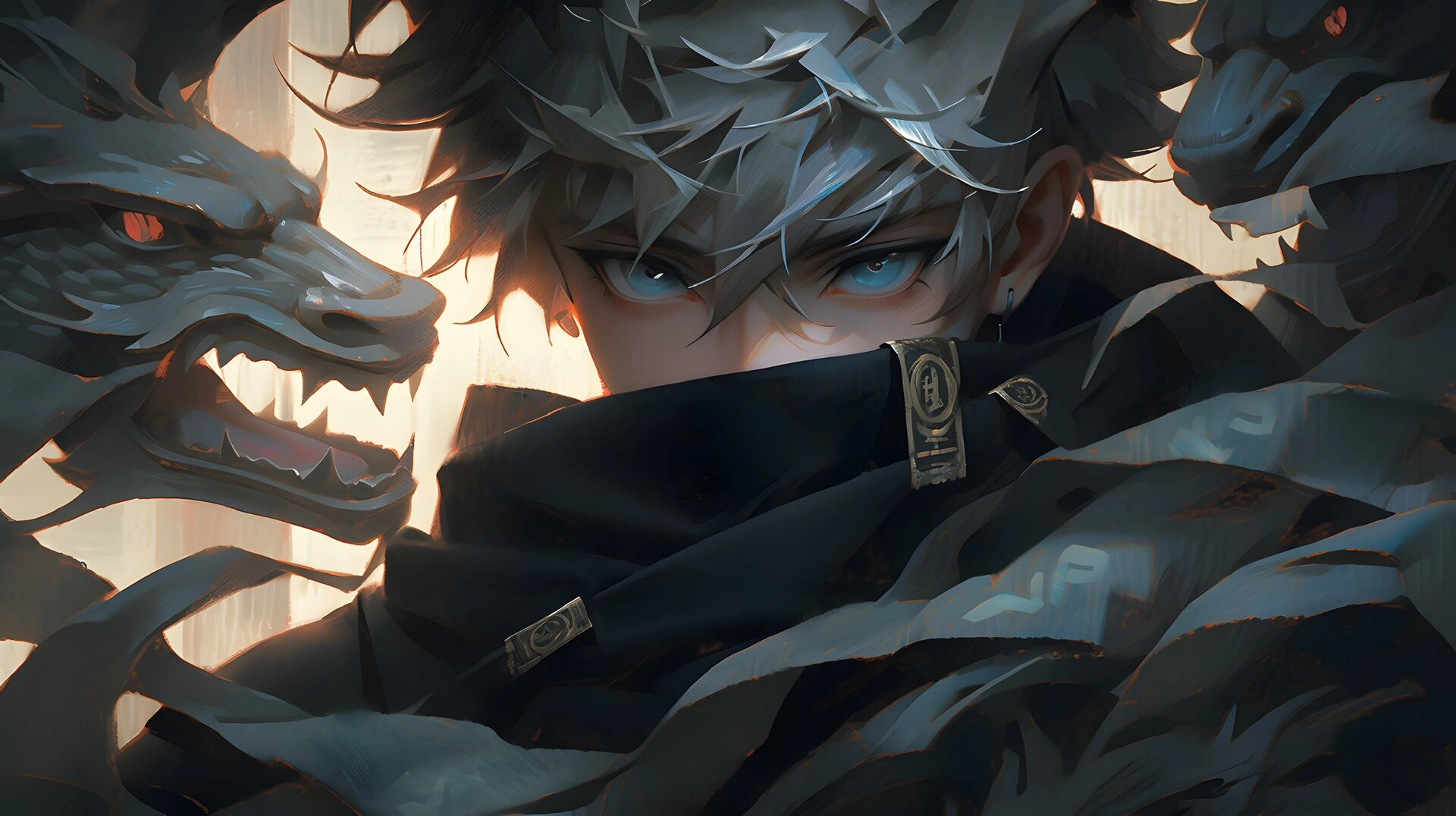 midjourney|咒术回战 五条悟|4k 电脑壁纸