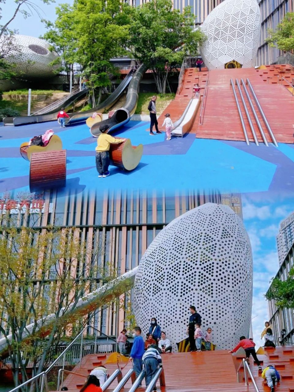 武汉遛娃|免费93遛娃小天地 奇趣蛋壳公园 地址:武汉硚口区汉水桥街