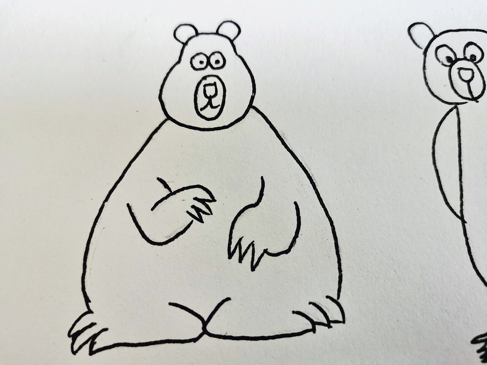 幼师day31---简笔画:狗熊93 各种各样的大狗熊呀