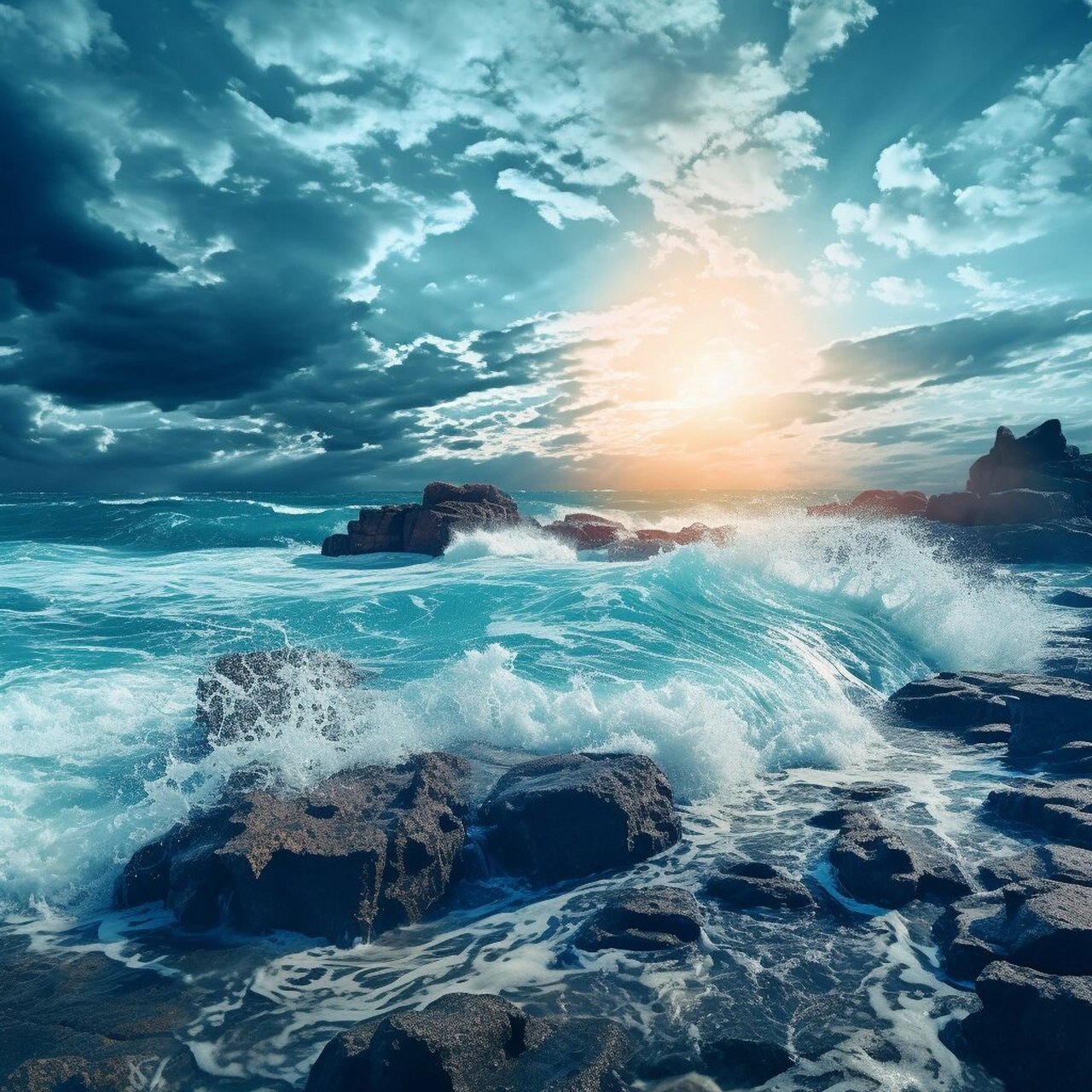 客单根据您的五行属性是水,我们可以设计一个以水为主题的风景头像