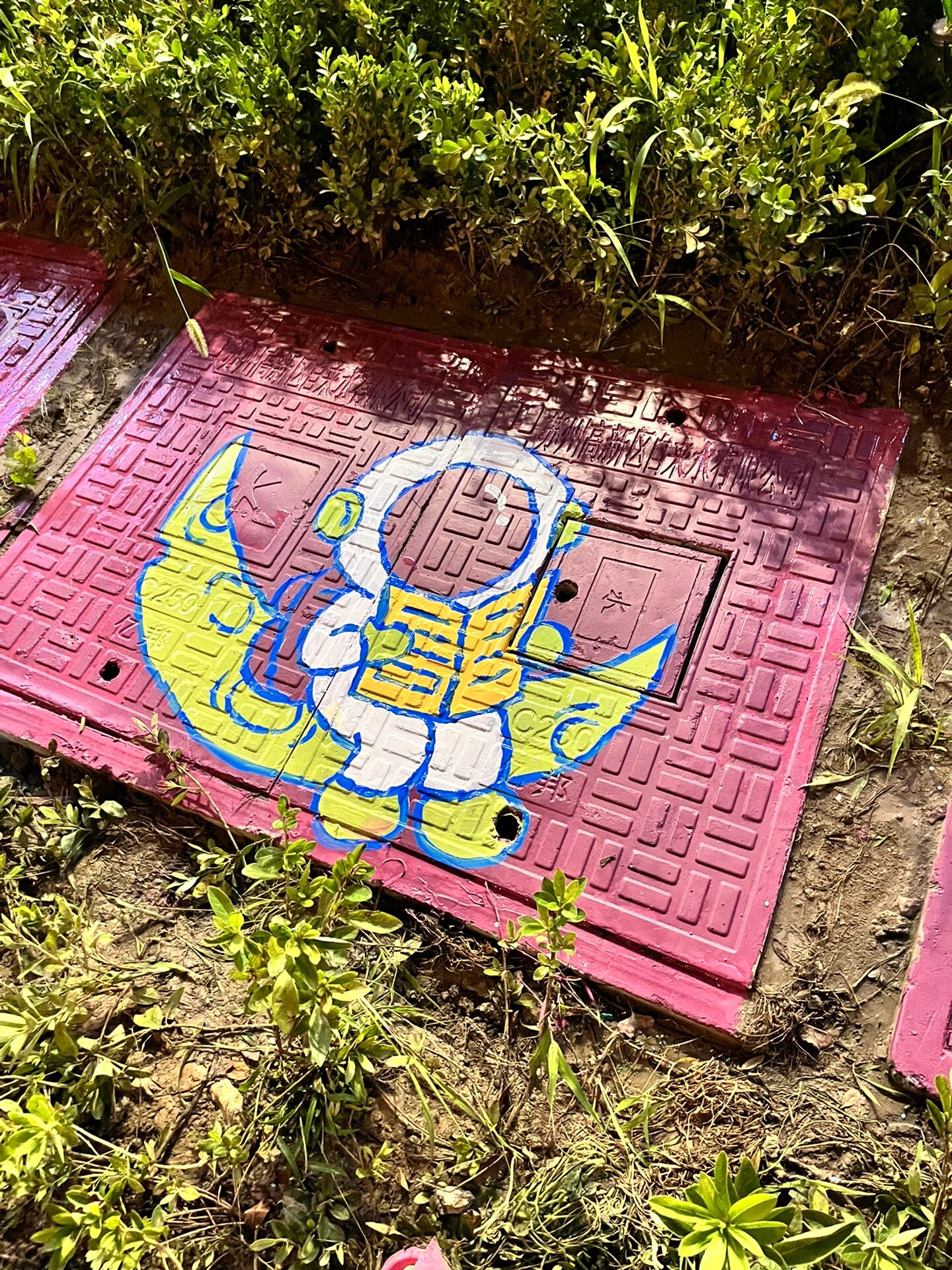 小区井盖彩绘美化