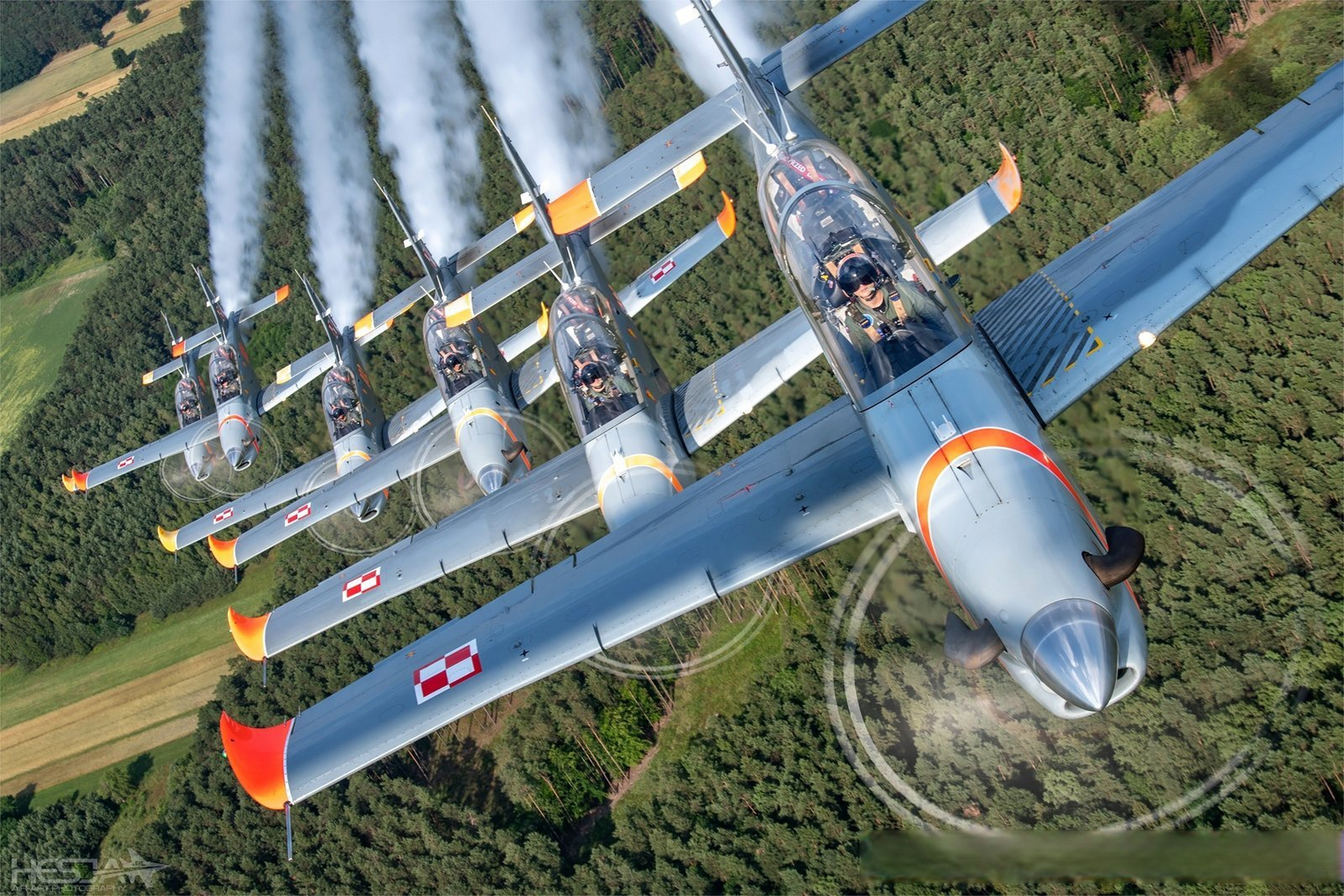 hesja大神拍摄的波兰空军斑点鹰飞行表演队,装备机型是pzl130斑点鹰