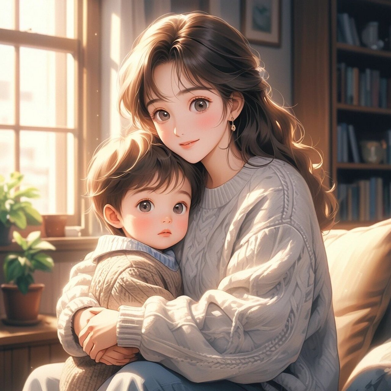 男宝妈看过来996996专属于你的微信头像来啦 #亲子照# #插画