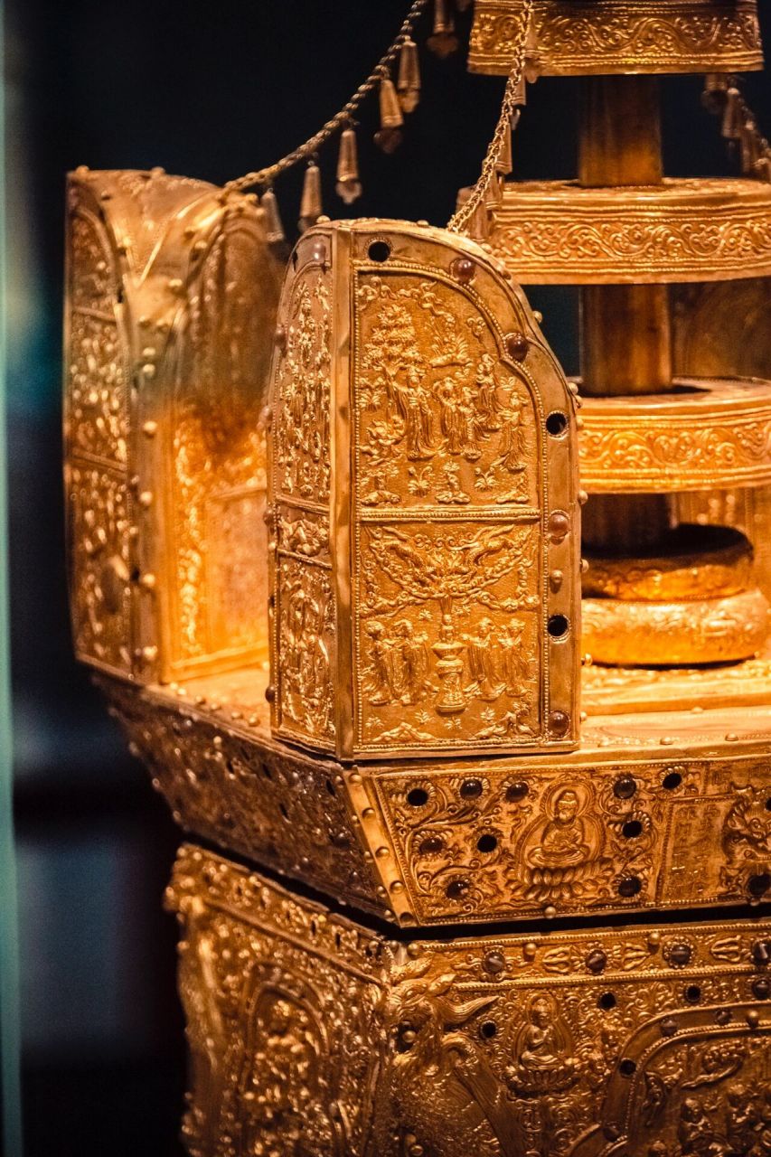 南京大报恩寺-七宝阿育王塔 鎏金七宝阿育王塔高1.