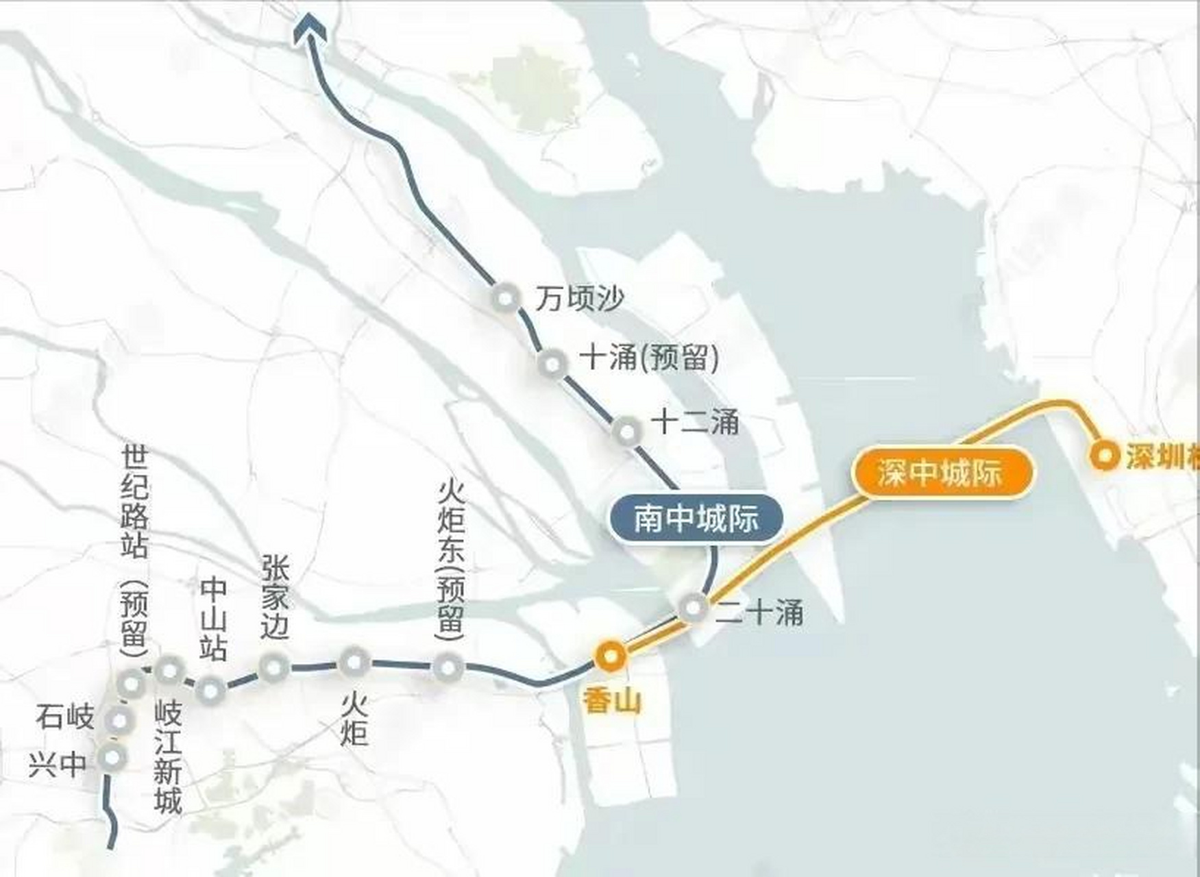 深中通道还没竣工,中山就急不可待地设计好了跨市公交线路,为了促进