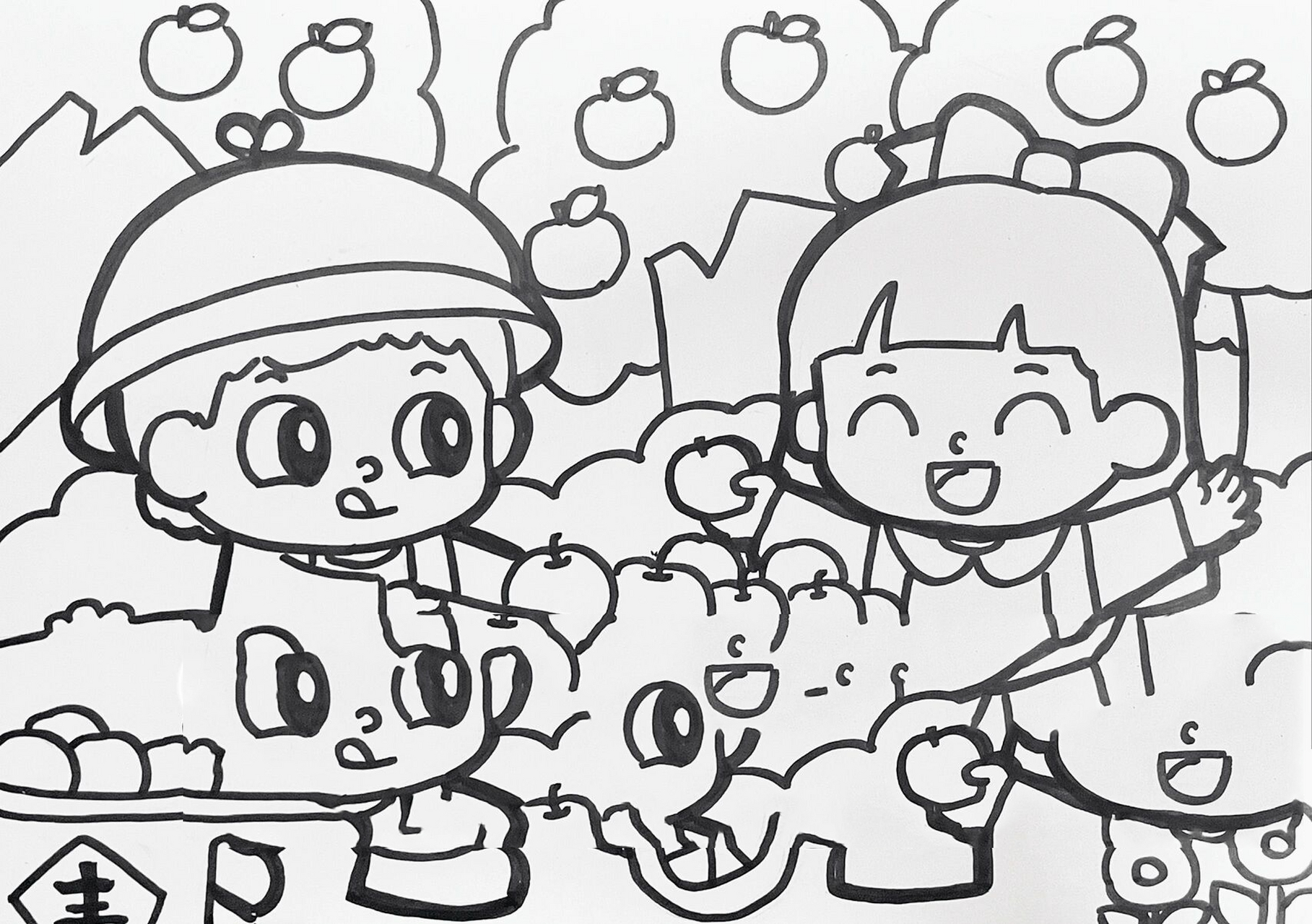 秋天96摘果子7815大丰收—幼师主题画 99适用主题:秋天来了