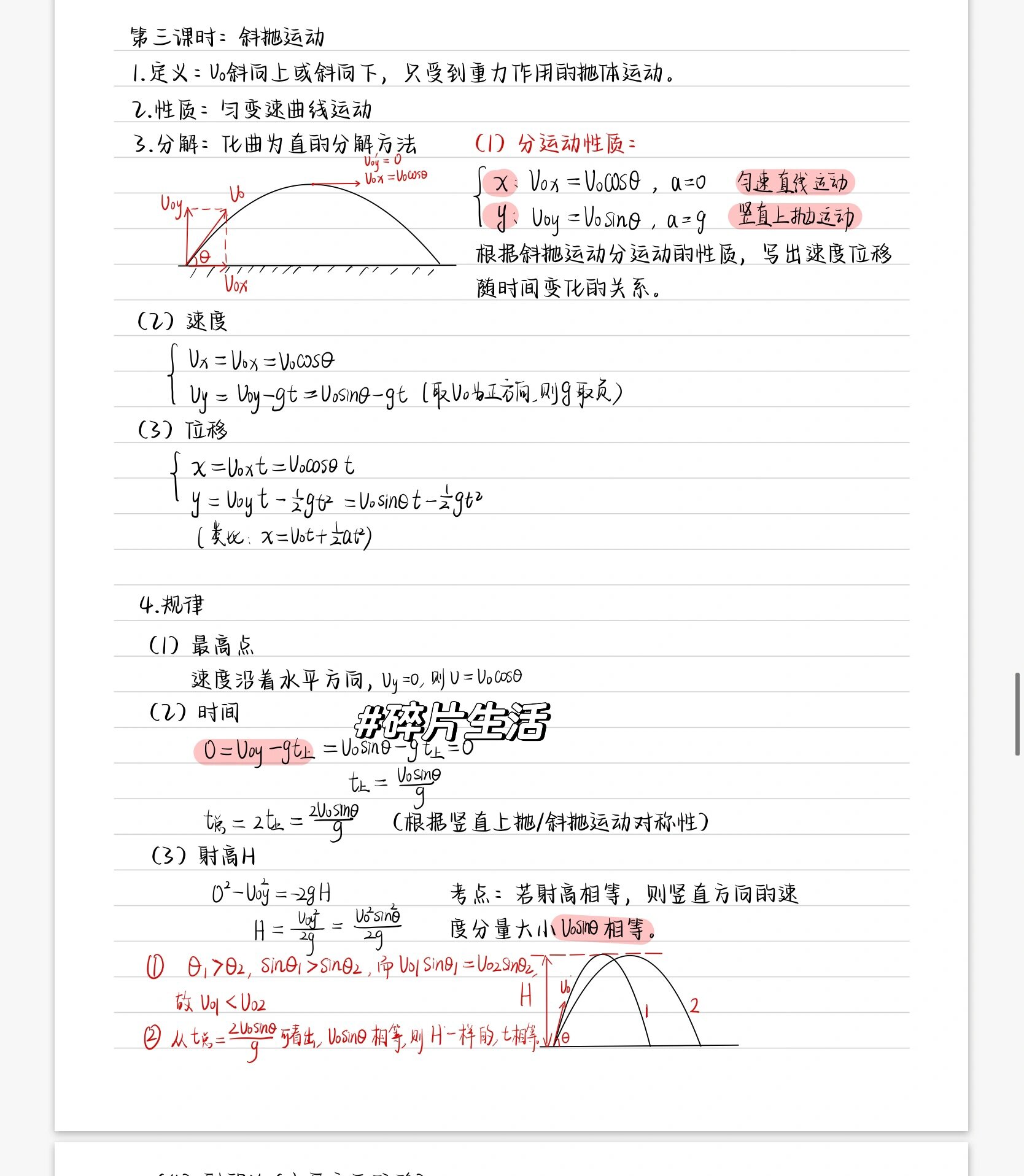 斜面抛体运动图片