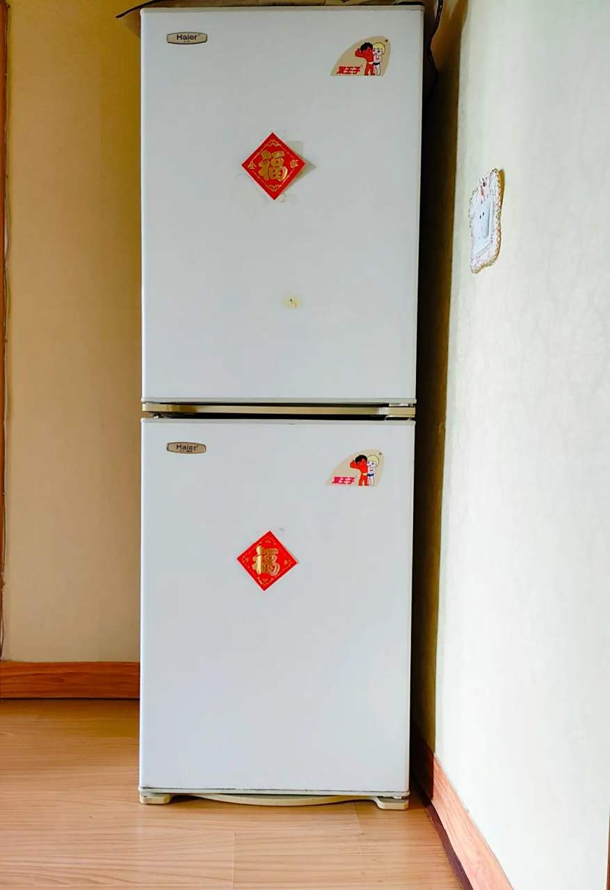 这台海尔双王子冰箱是我娘家的陪送,是从城百电器买的,25年了,这台