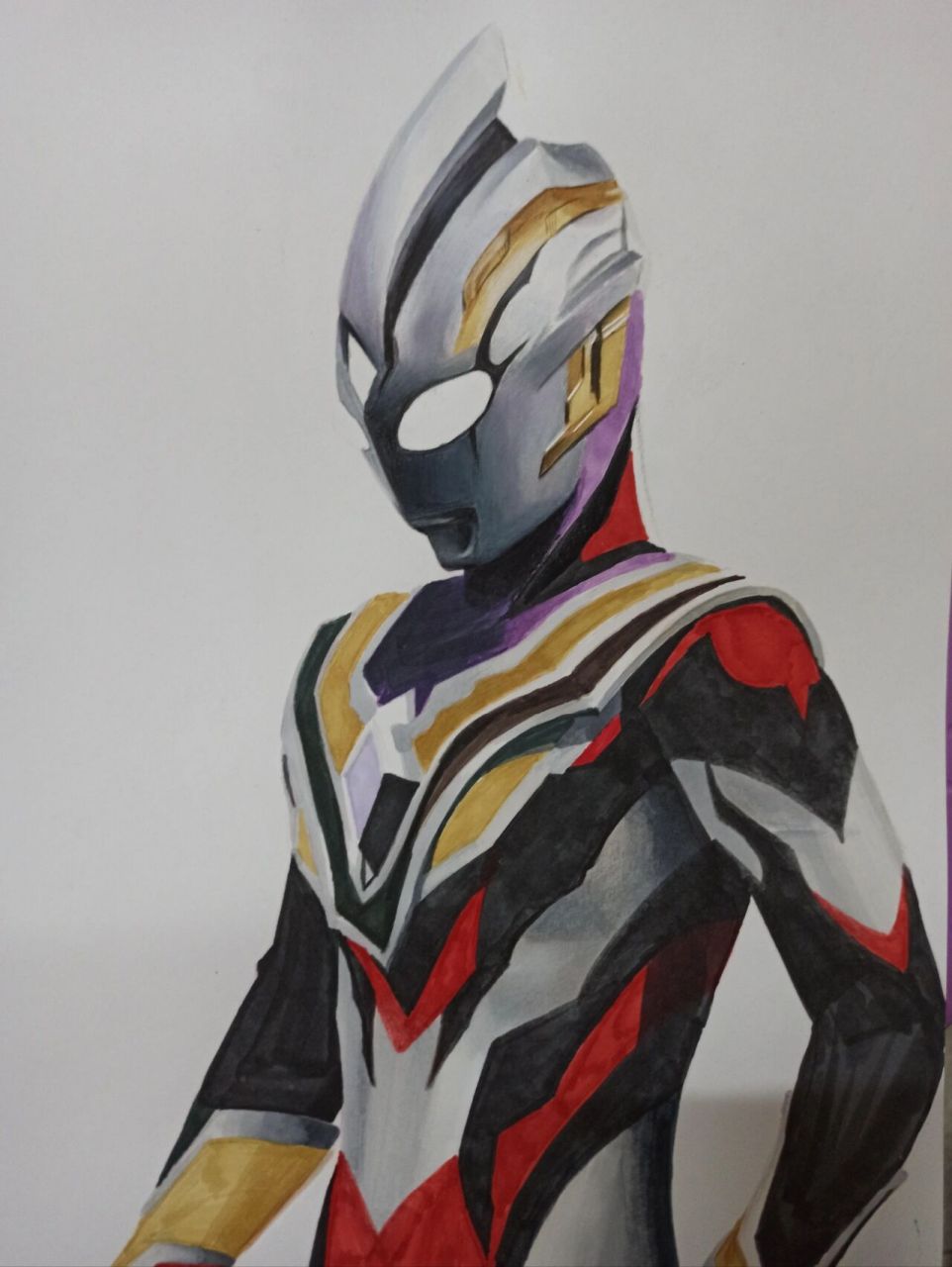 特利迦手绘 画的是光暗形态的特利迦,更新一下进度07