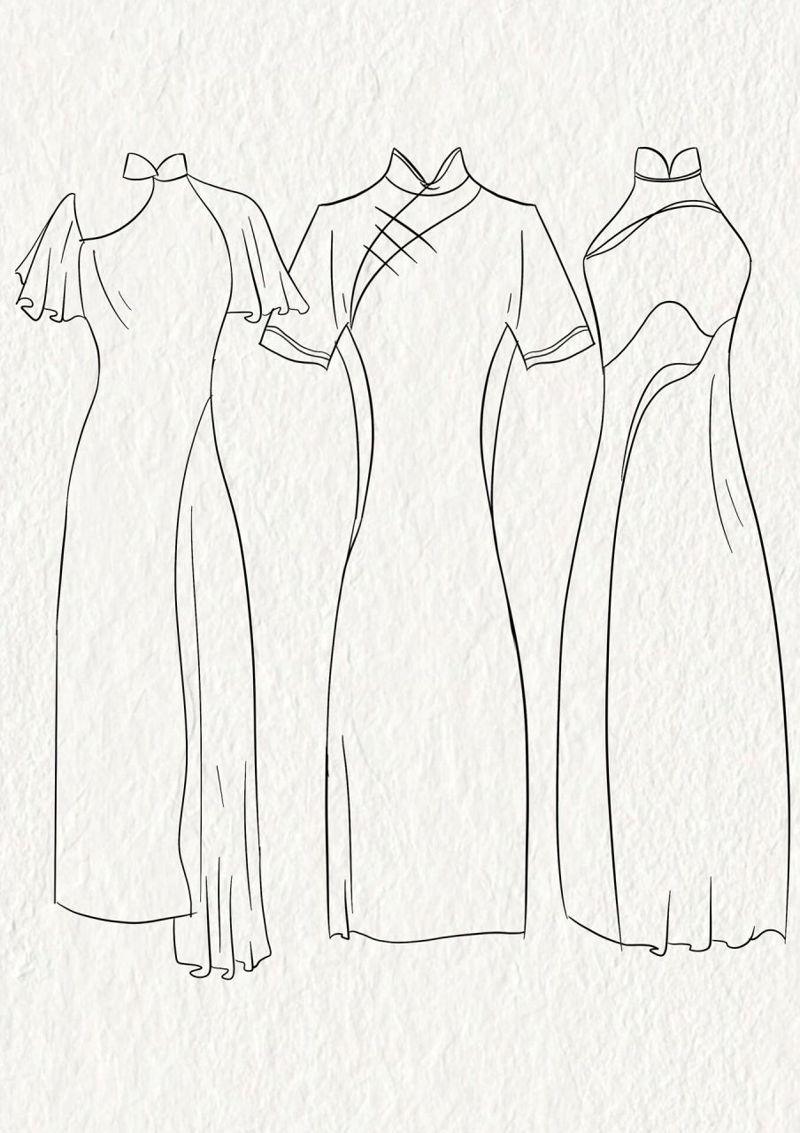 服设 旗袍款式图