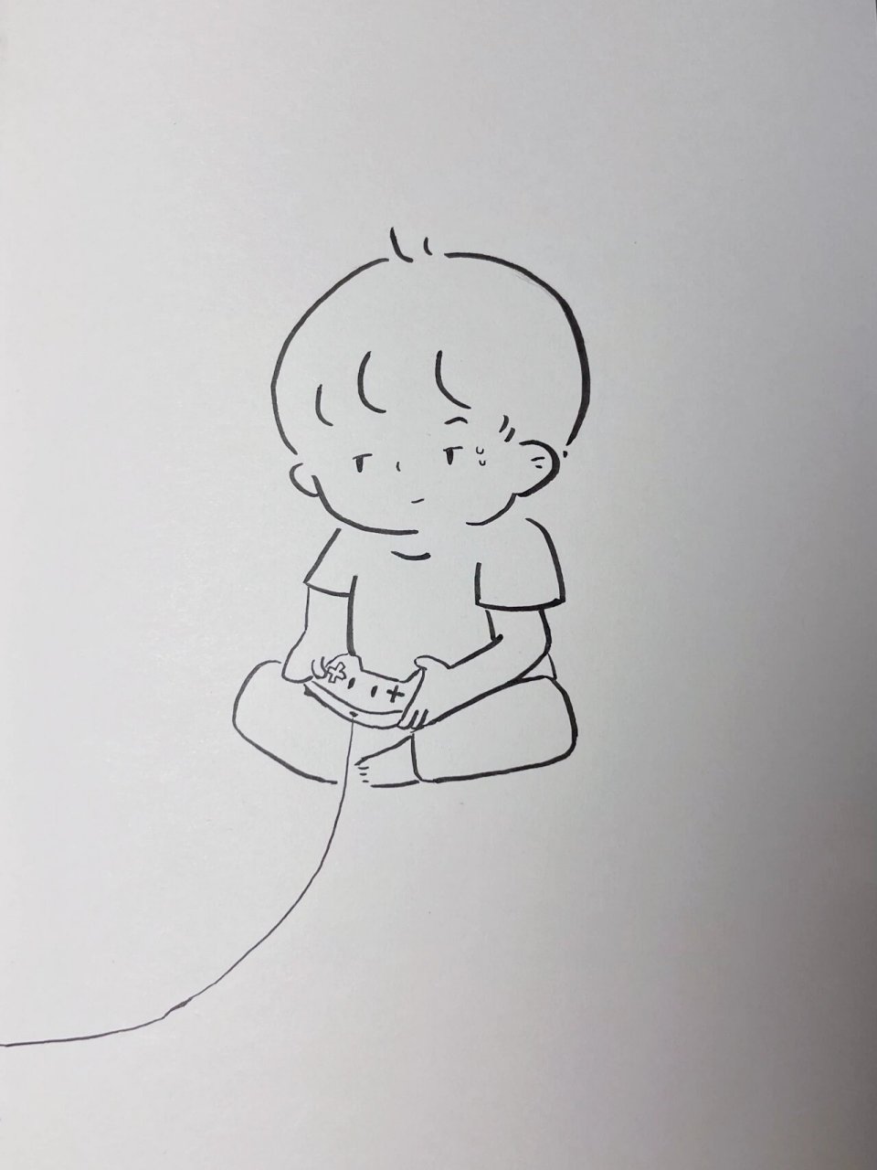 简笔画-打游戏 闲来没事动动手