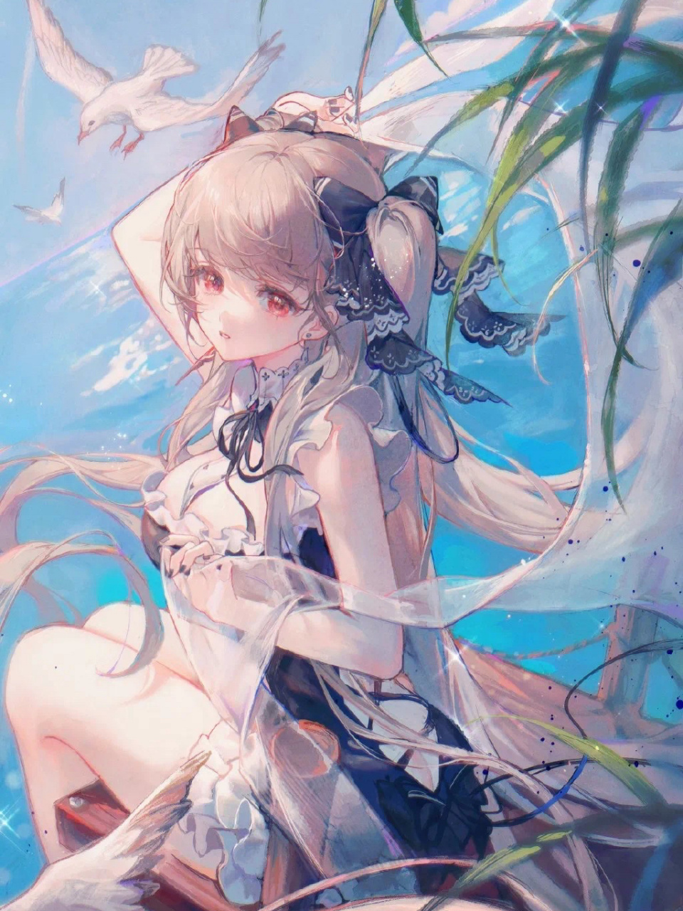 甜蜜又可爱的小姐姐,配色太舒服了! 画师 | matcha