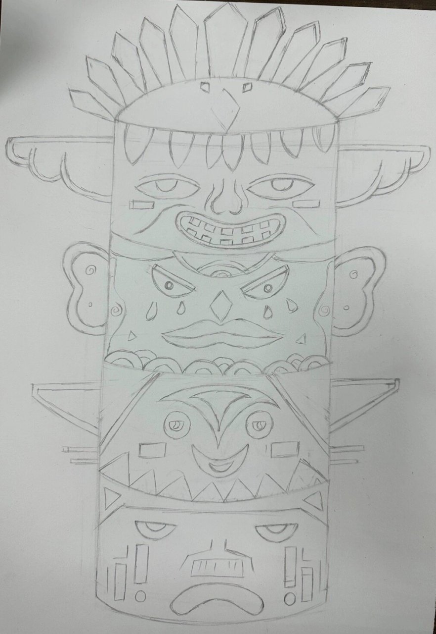 图腾柱 印第安神秘的图腾柱