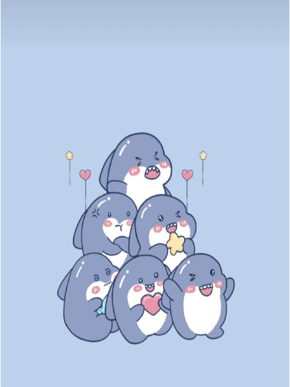 简约肥肥鲨 #现代简约# ##手机壁纸# #高清壁纸# #鲨鱼