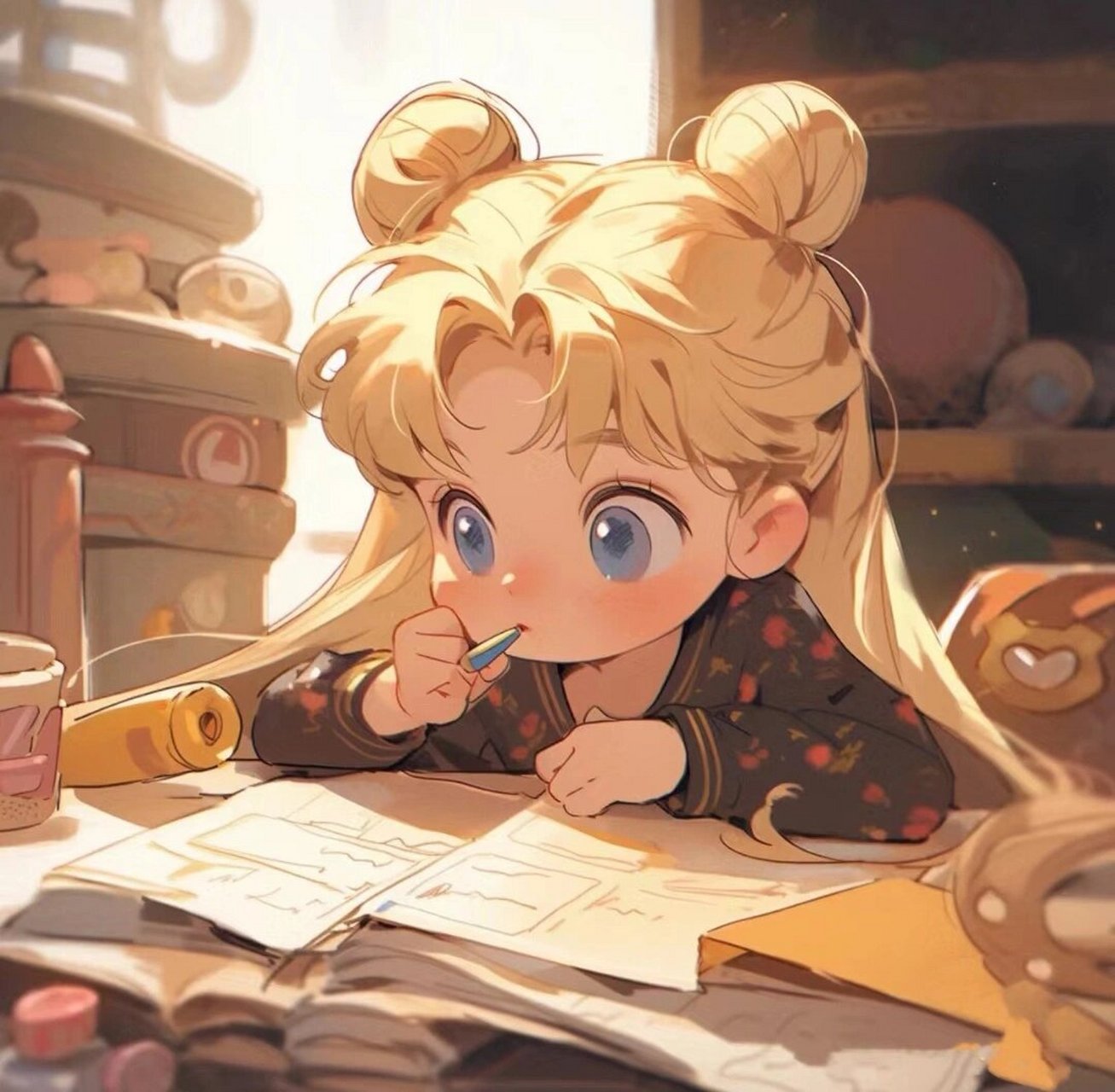 美少女战士水冰月看书学习头像 《美少女战士》,蕞喜欢的动画片,没有