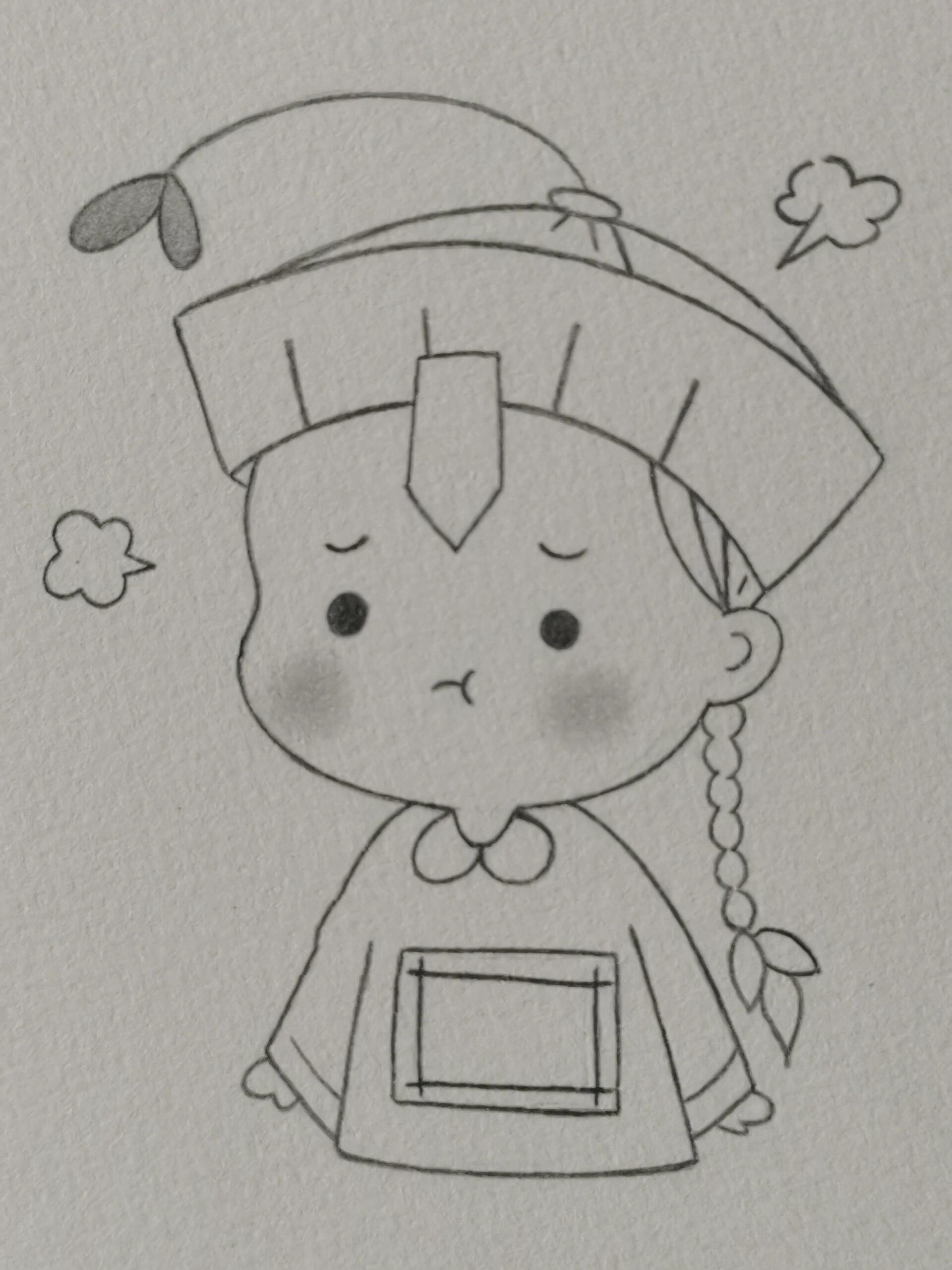 今日简笔画238 临摹图片来源于网络 是僵小鱼