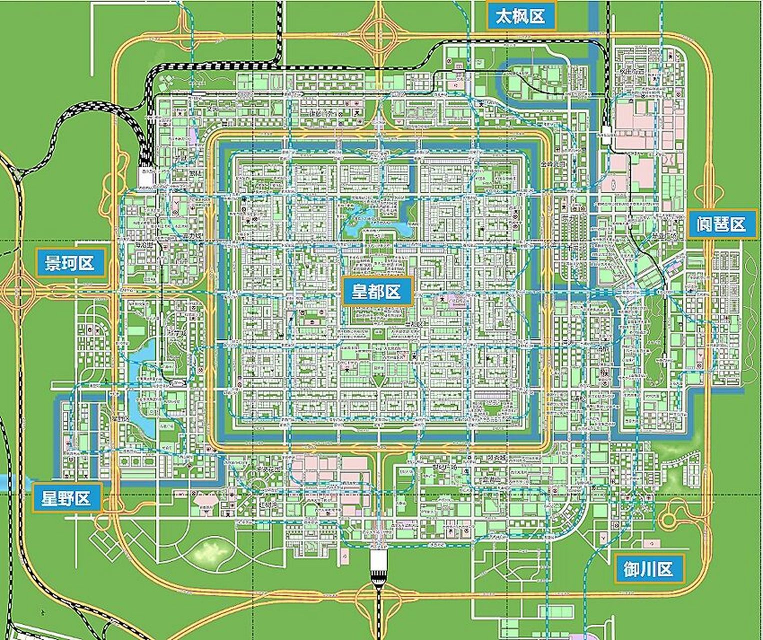城市天际线规划|西京市行政街道分布 西京市建设正式进入3.