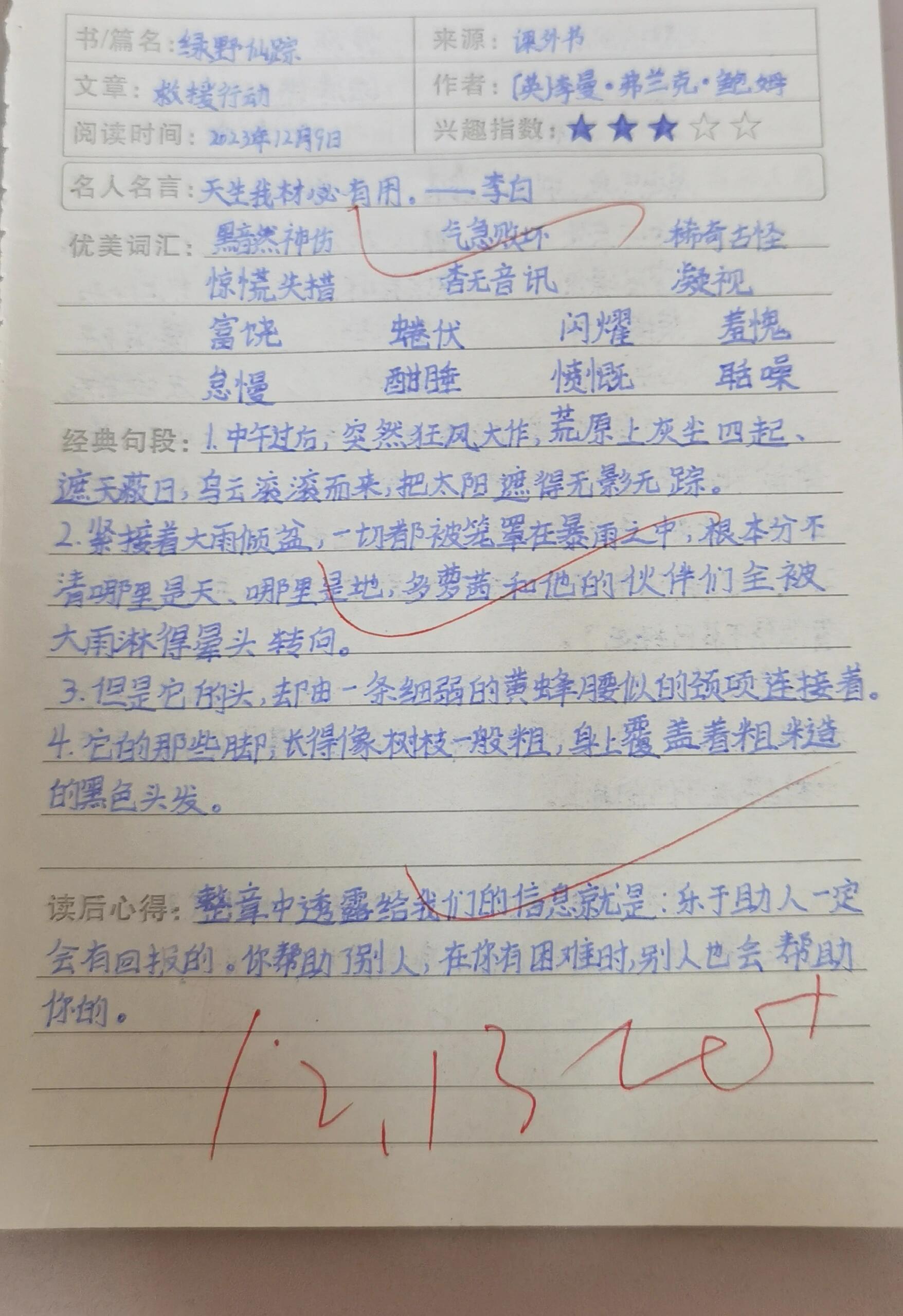 绿野仙踪读书笔记图片