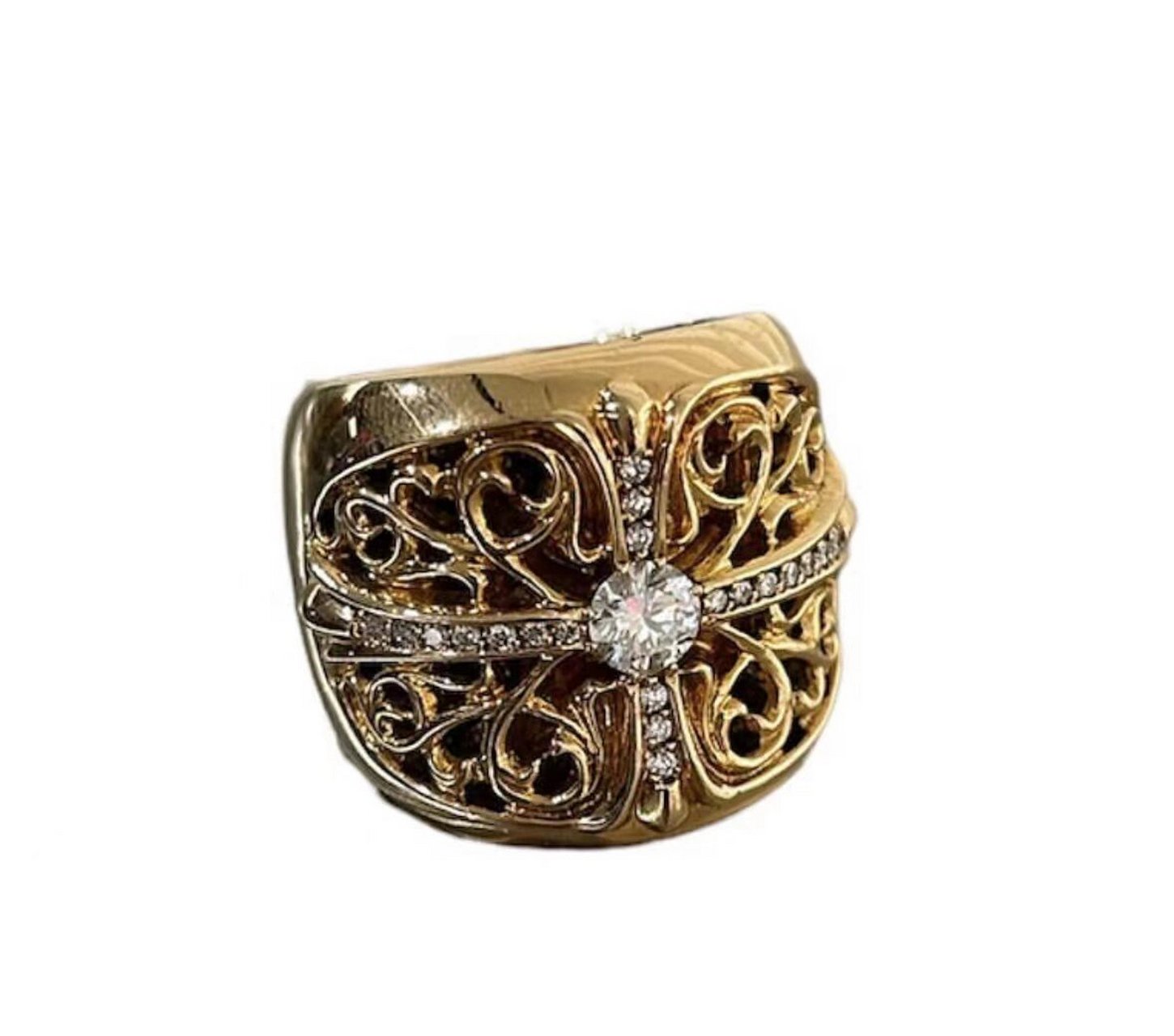 克罗心 22k金  极度奢华的戒指 22k金定制,克罗心守护者戒指,圆墓葬