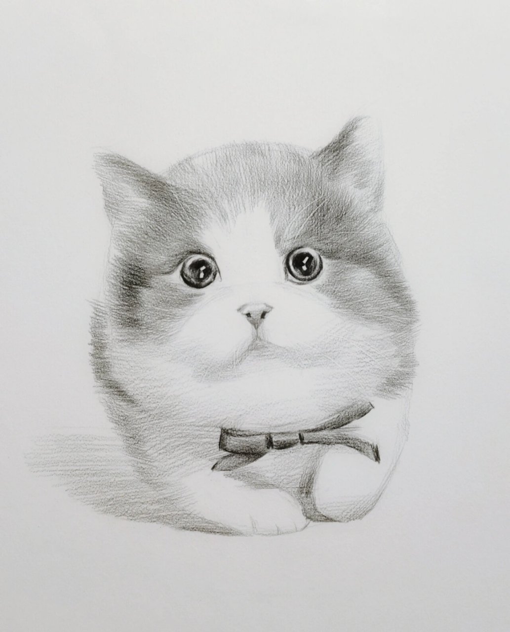 小猫咪素描绘画步骤 #画画# #零基础学画画# #绘画# #素描# ##绘画