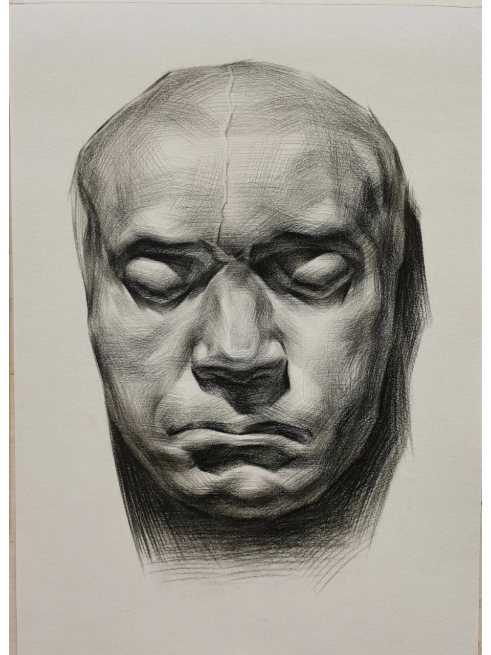 素描 石膏挂面 贝多芬