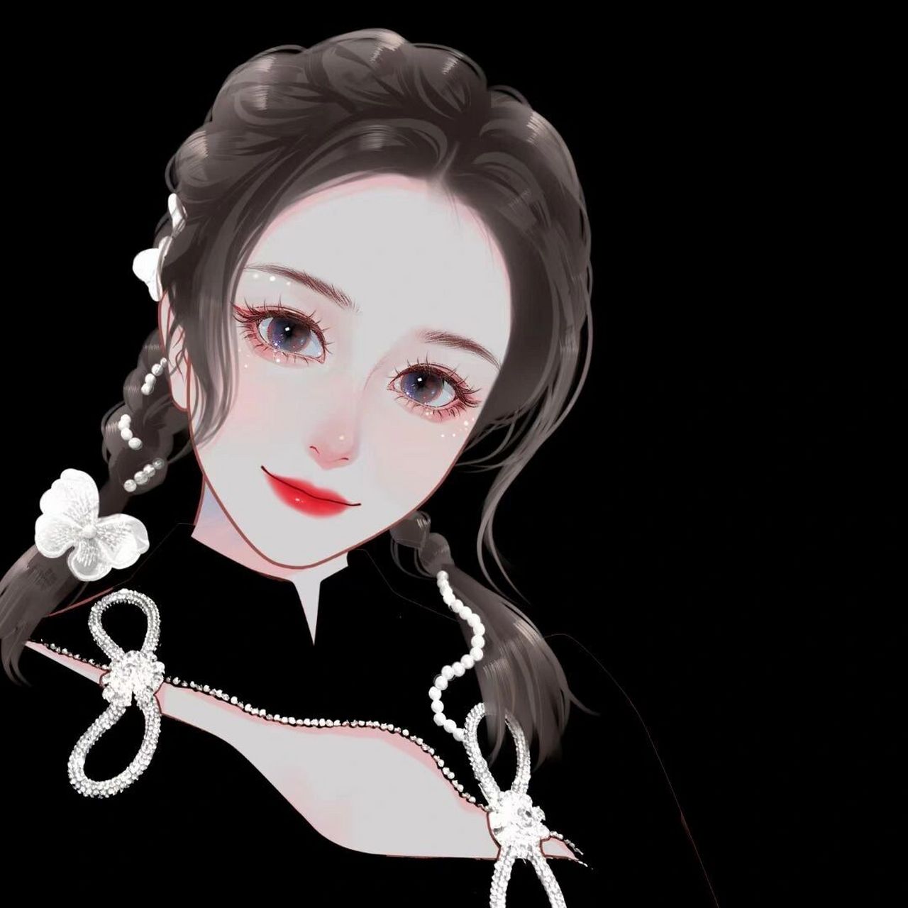 50/100 手绘头像|高冷气质女生头像 小仙女们喜欢这个画风吗?