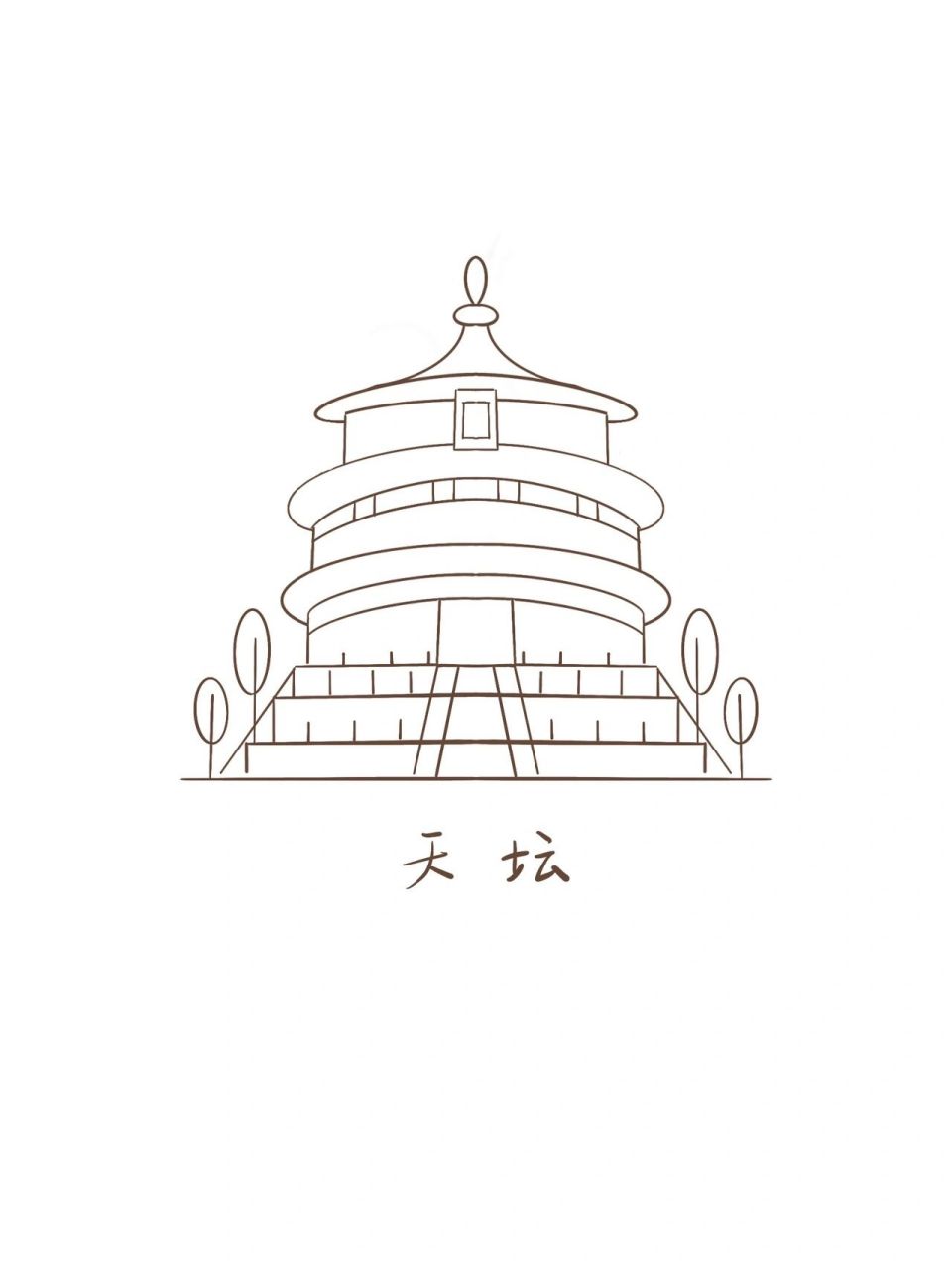 简笔画教程3|中国著名建筑简笔画 中国著名建筑简笔画,北京天安门