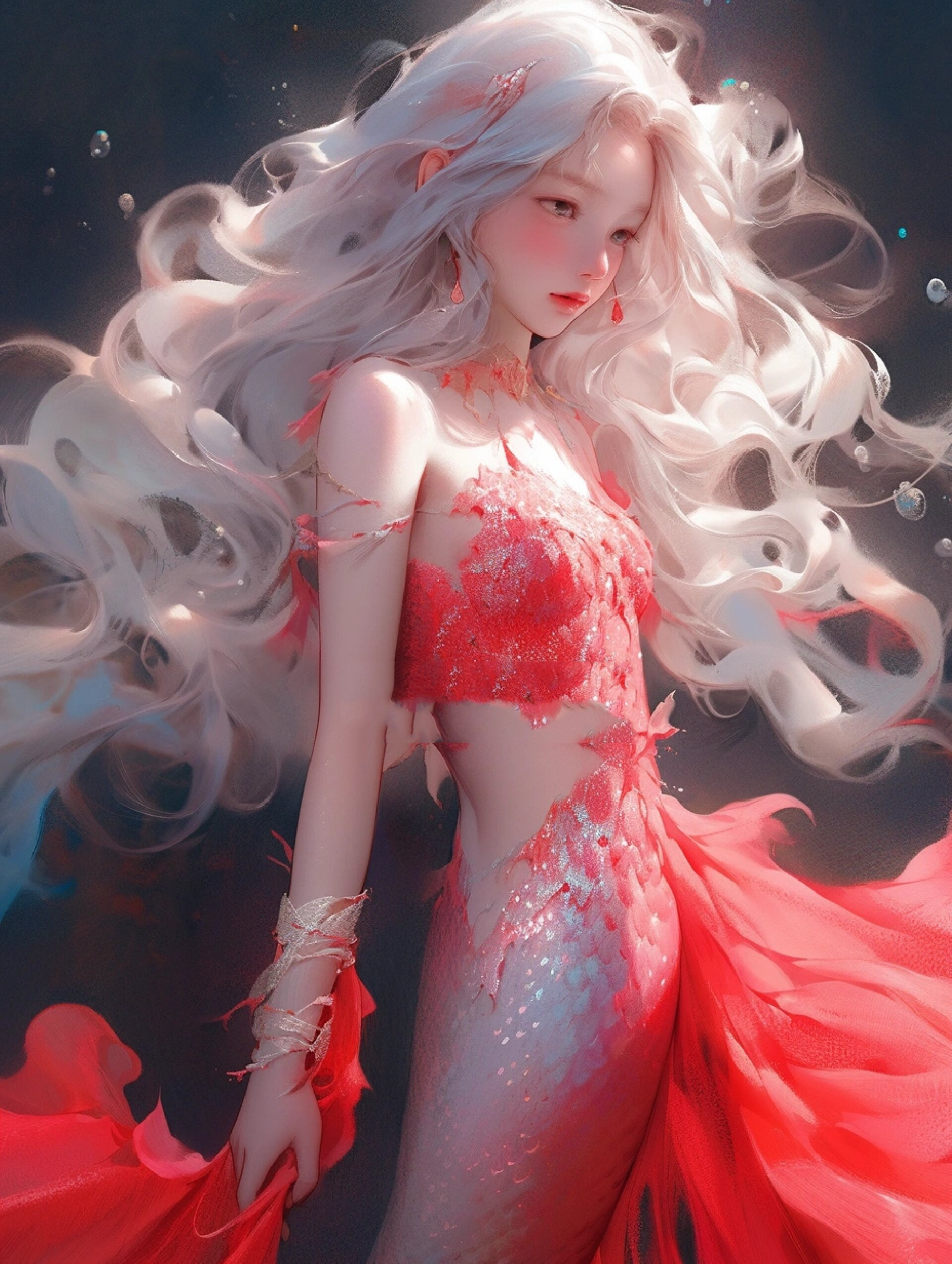 腮红妆|高级感 美人鱼公主948图头像壁纸