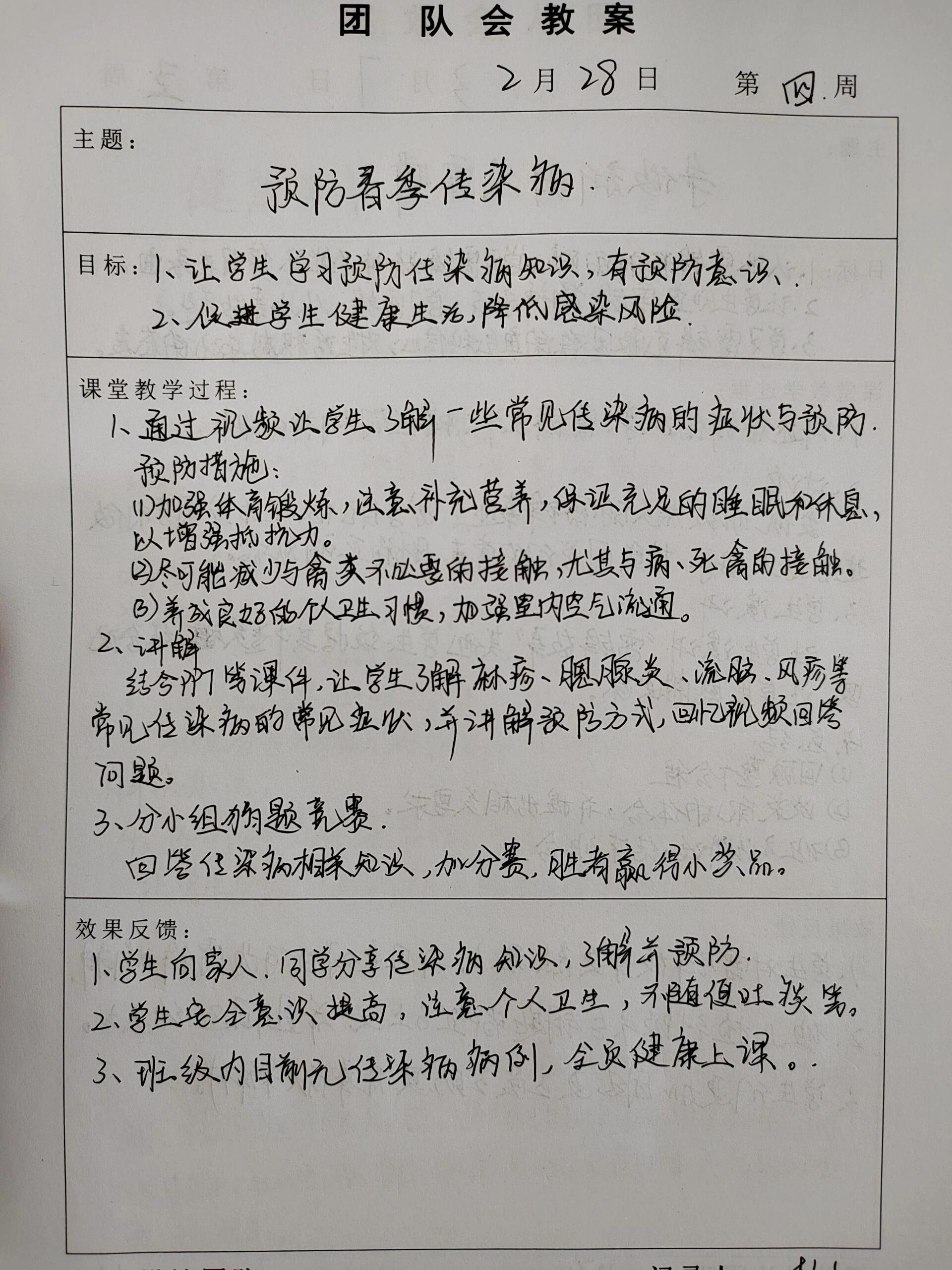 疫情防控班会记录模板图片