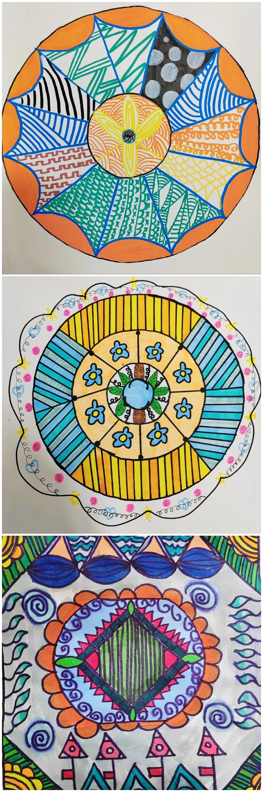 生活中的纹样 浙美版七年级上册美术 第四课生活中的纹样 学生作品