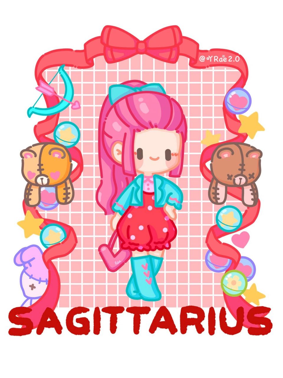 原创q版插画|十二星座可爱拟人系列合集(下) 十二个星座子的集齐啦