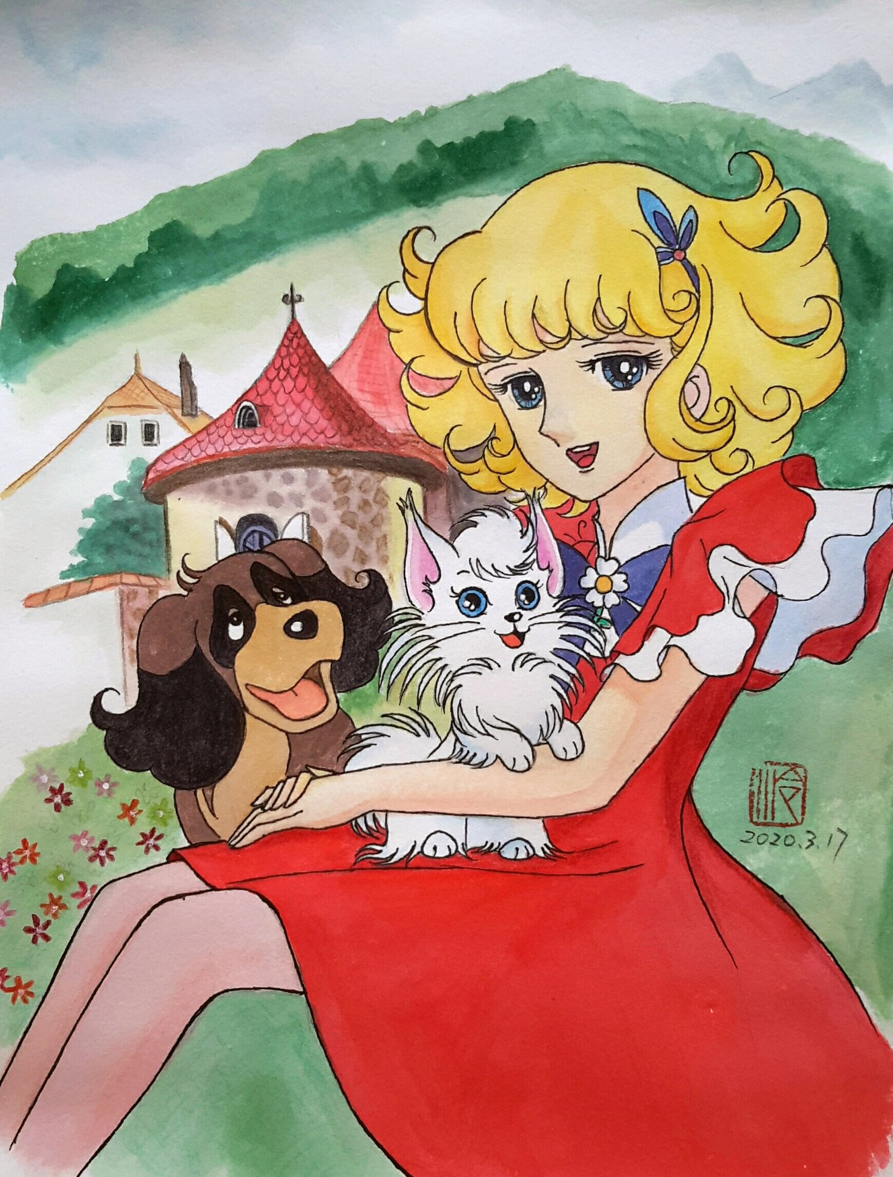 花仙子手绘图 《花仙子》一直是我童年的最爱,我的一个愿望就是画好多