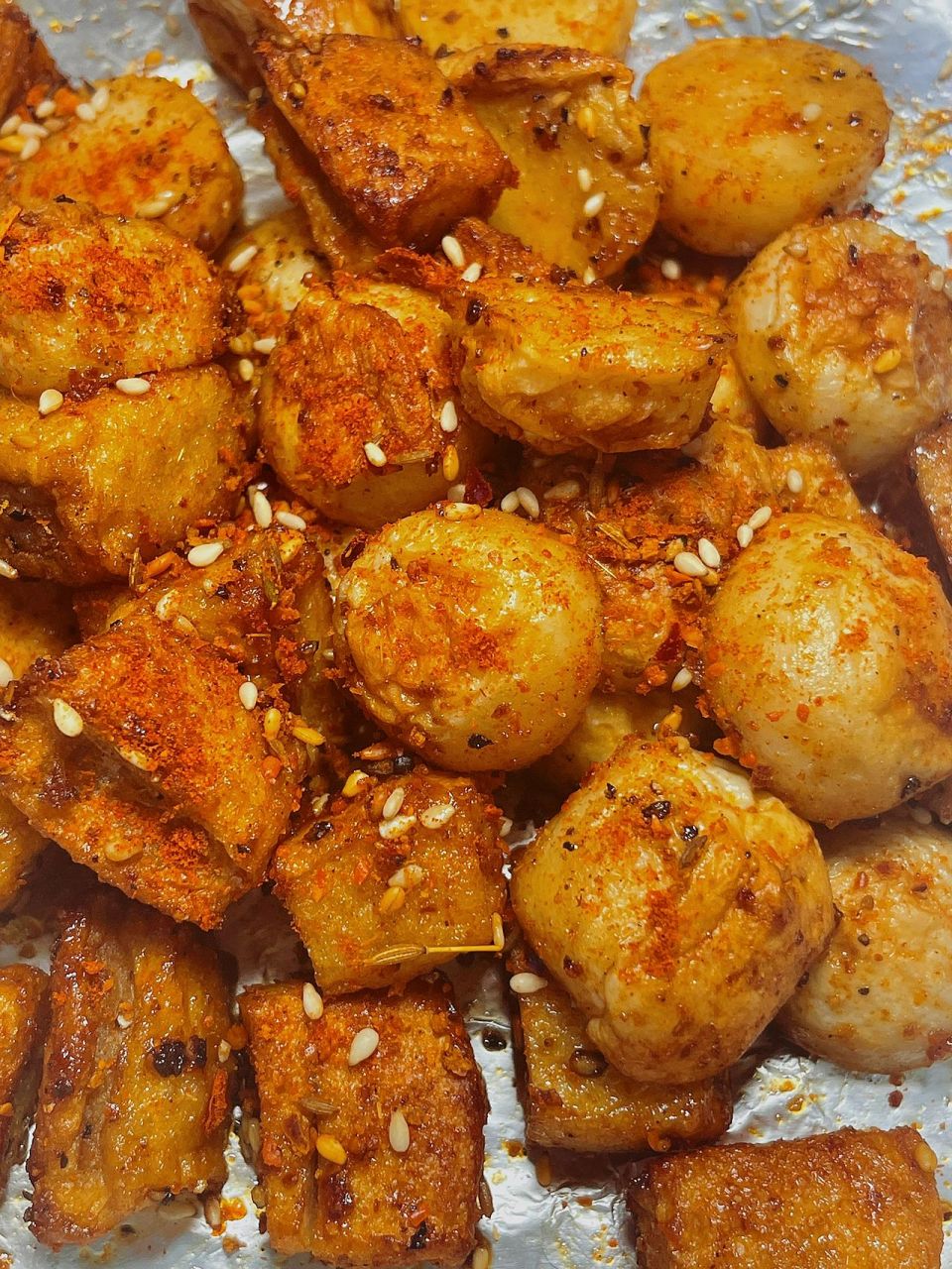 空气炸锅烤鱼丸07一不小心又吃多了 09冻的丸子从冰箱拿出来清洗