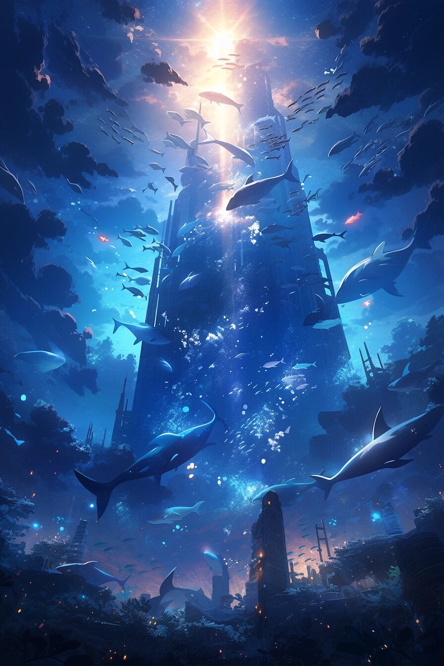 海底星空 如果你因失去了太阳而流泪, 那么你也将失去群星了.