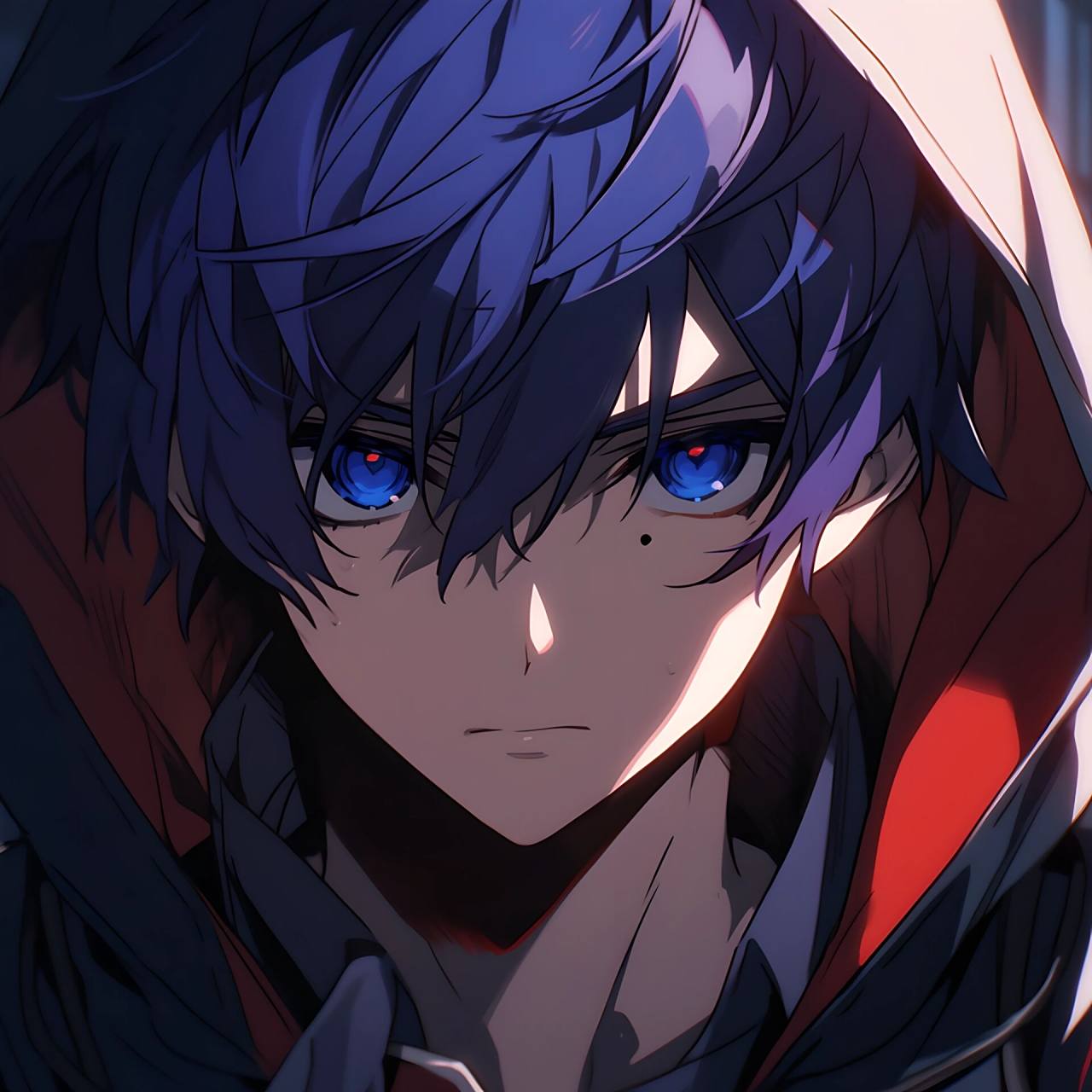 5250蓝发少年动漫头像5250