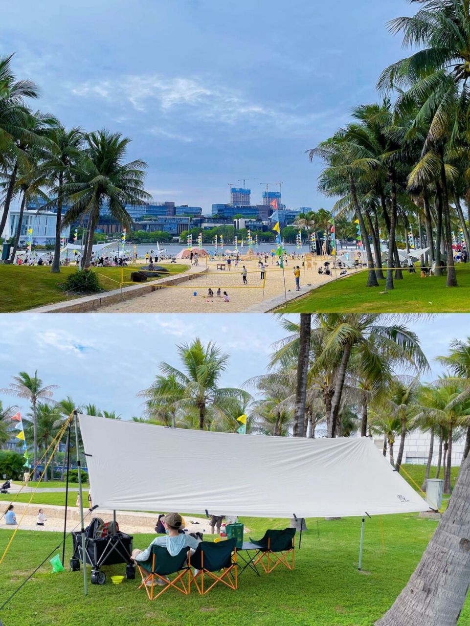 深圳欢乐海岸旁的椰林沙滩9215终于开放啦,于是今天就去打卡了!