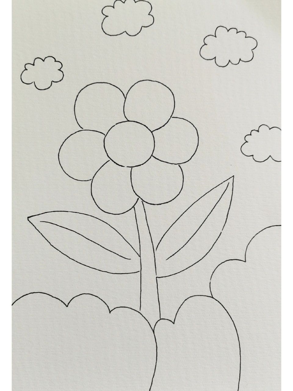 七色花 儿童创意画 简笔画 随手画的,简简单单的小花朵 一起带宝贝们