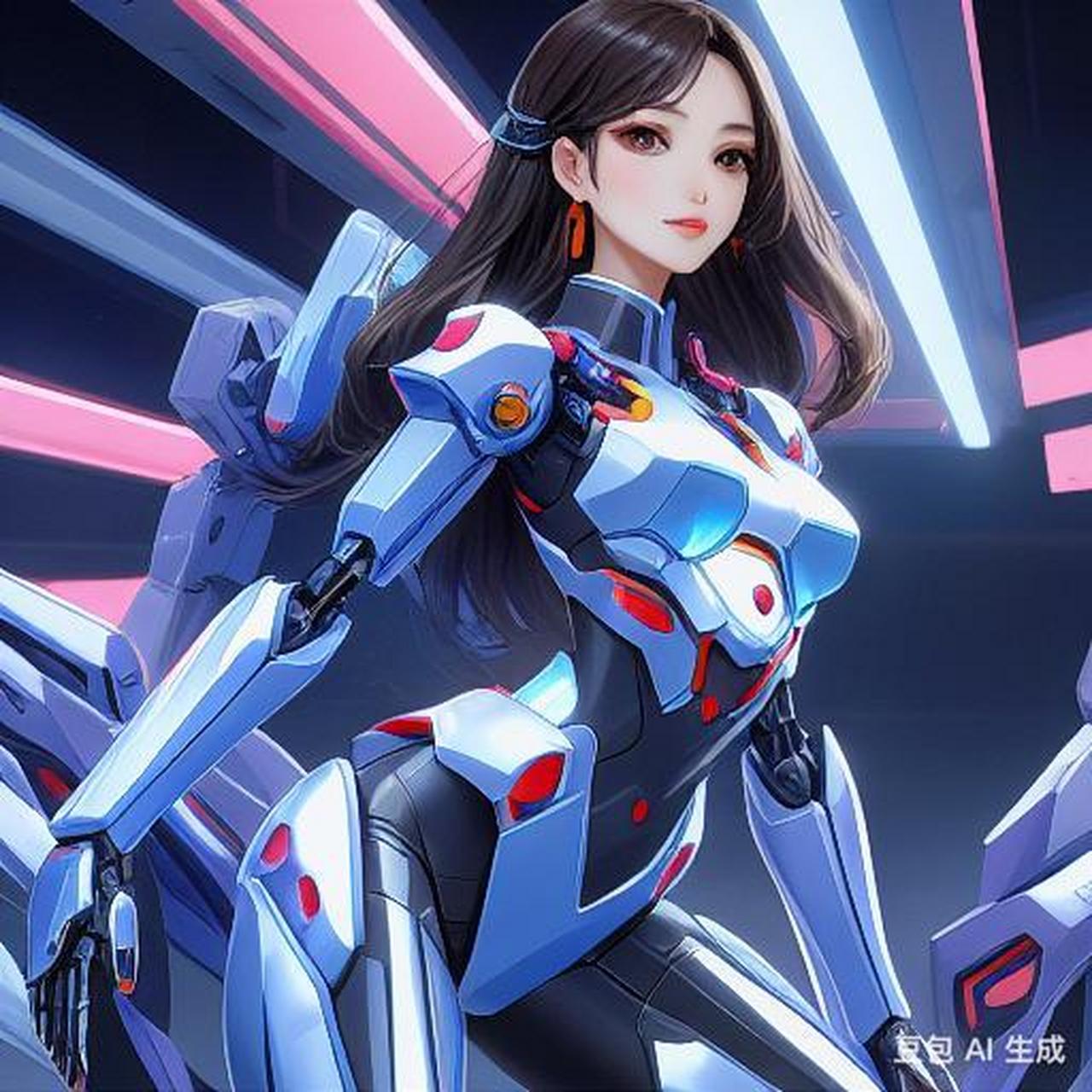 机甲风 国风机甲 机甲少女 ai绘画生成