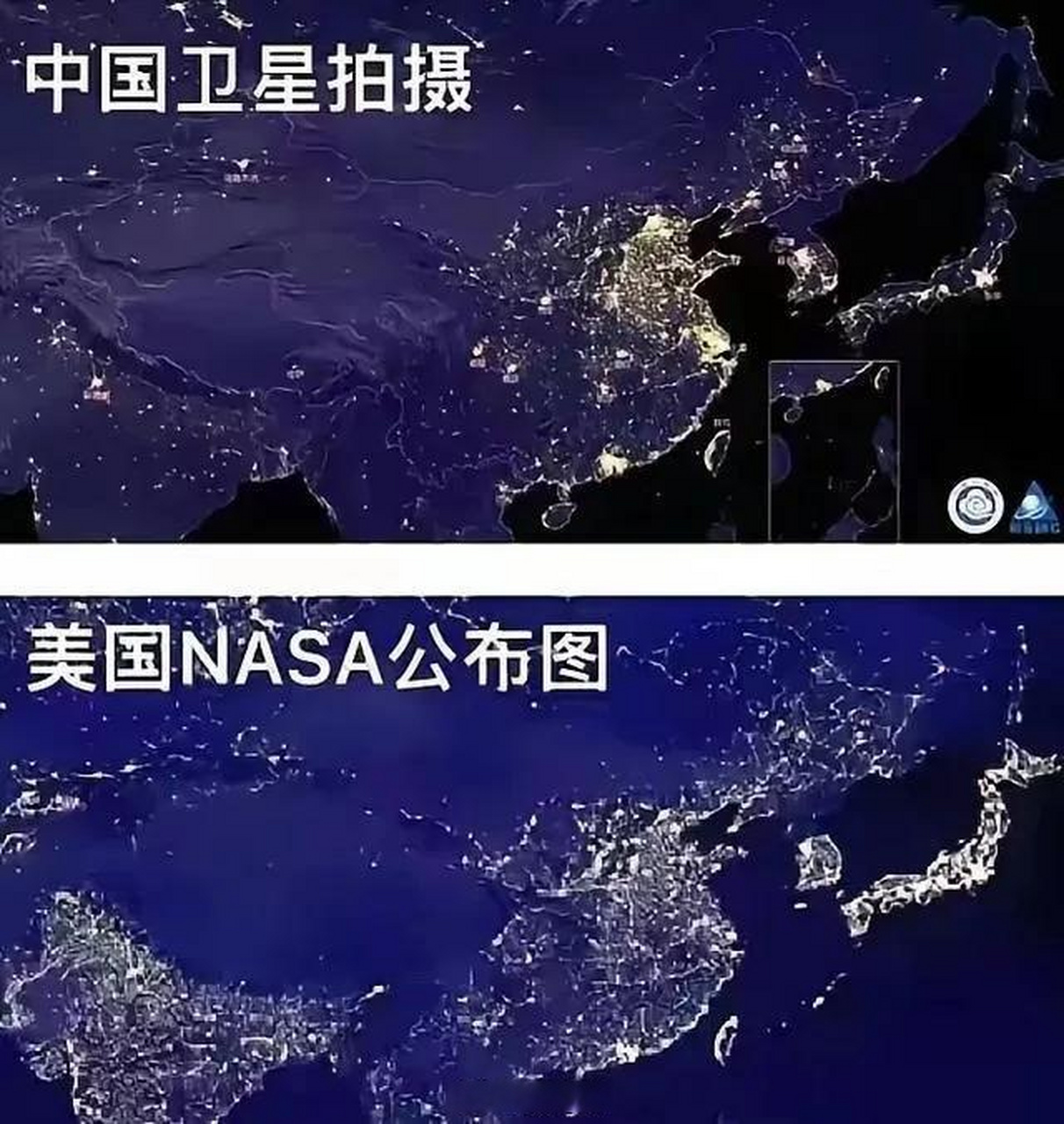 中国夜景卫星图2019图片