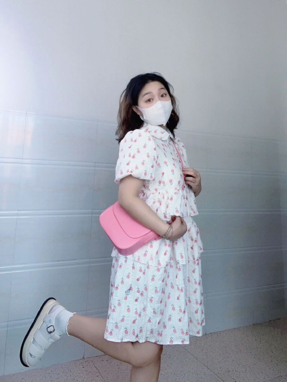 153cm110斤 | 今天是93郁金香碎花连衣裙 #每秒都值得记录# 73