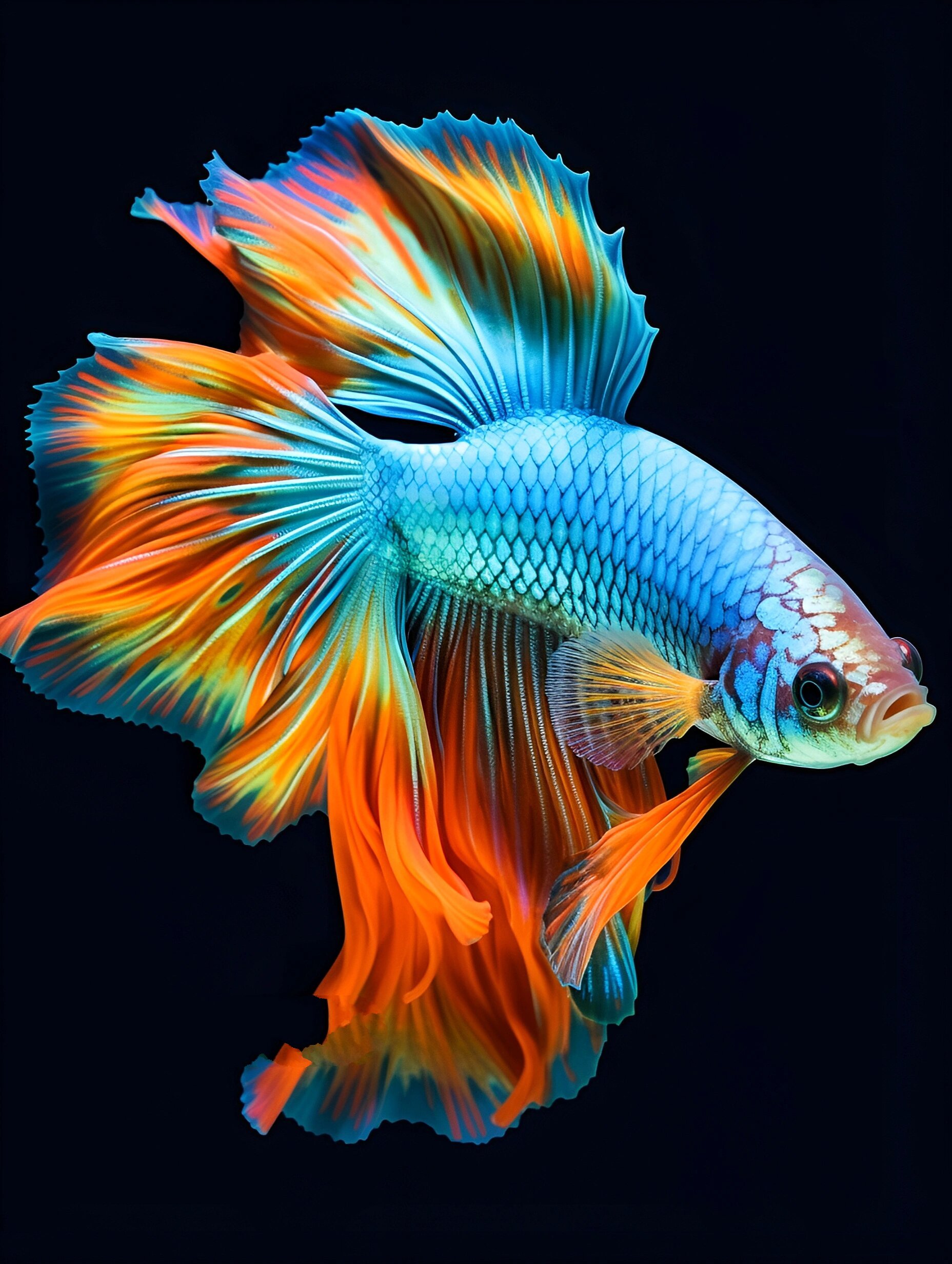 绘画素材344:孔雀鱼