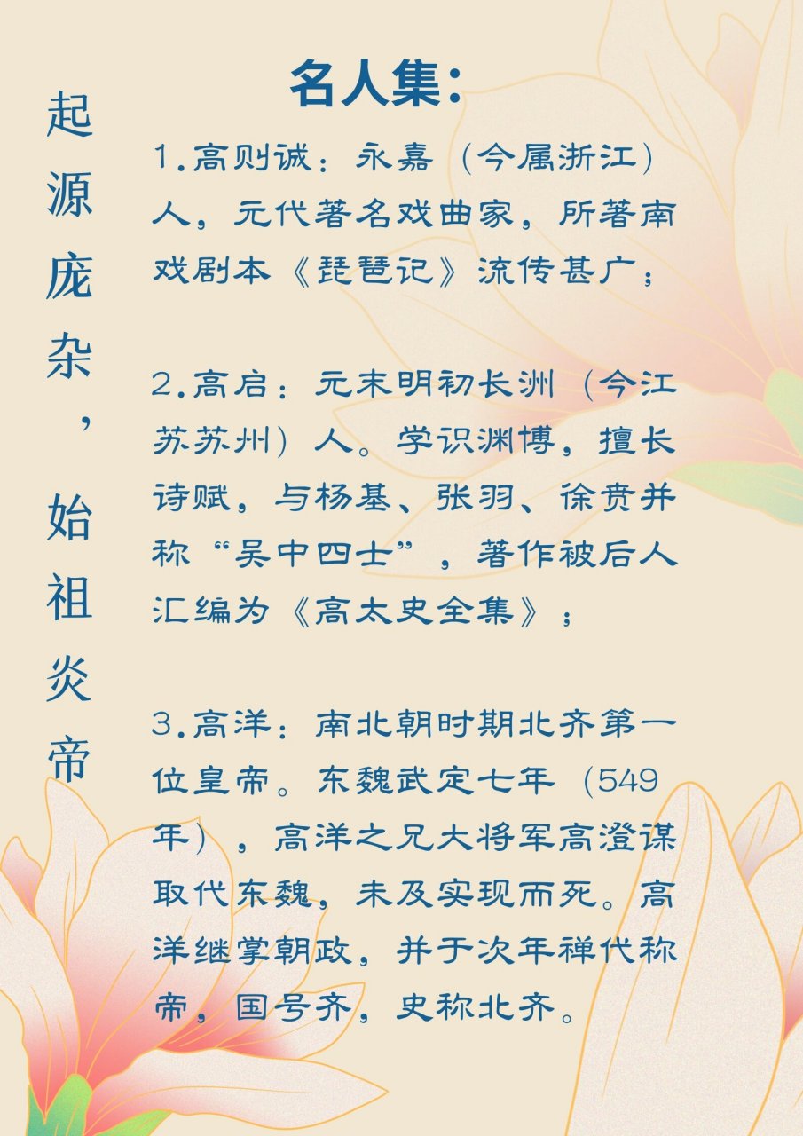 高氏始祖高傒图片