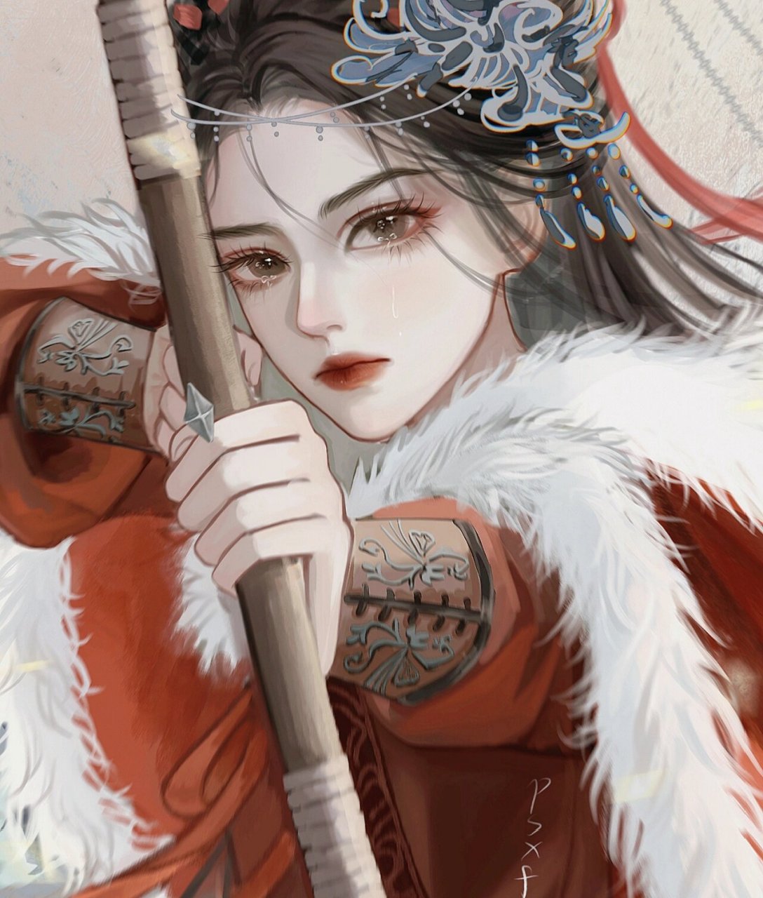 古风 本来是想画女将军的越画越跑题了 可头像不可无署名二传跟商用哦