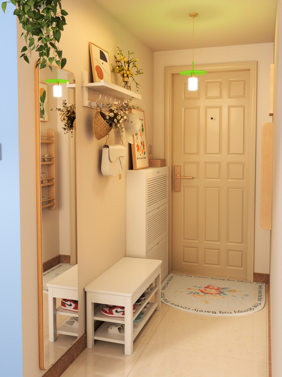 17cm超薄鞋柜|拯救小户型超窄入户玄关 096995入户太窄实在是难