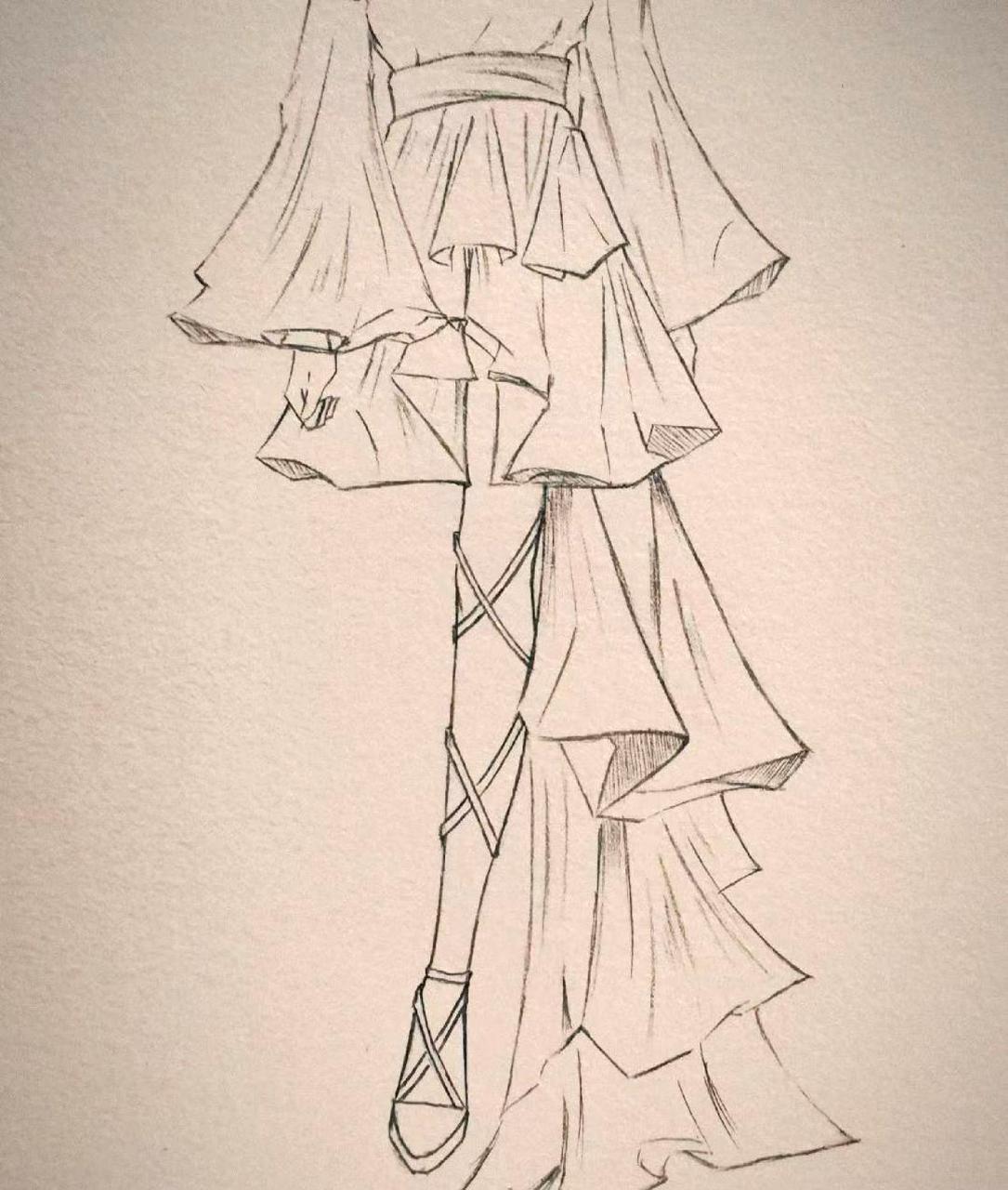 最爱的裙子来了 仙气飘飘的教程哦 虽然难度较大 但喜欢的快画起来哦